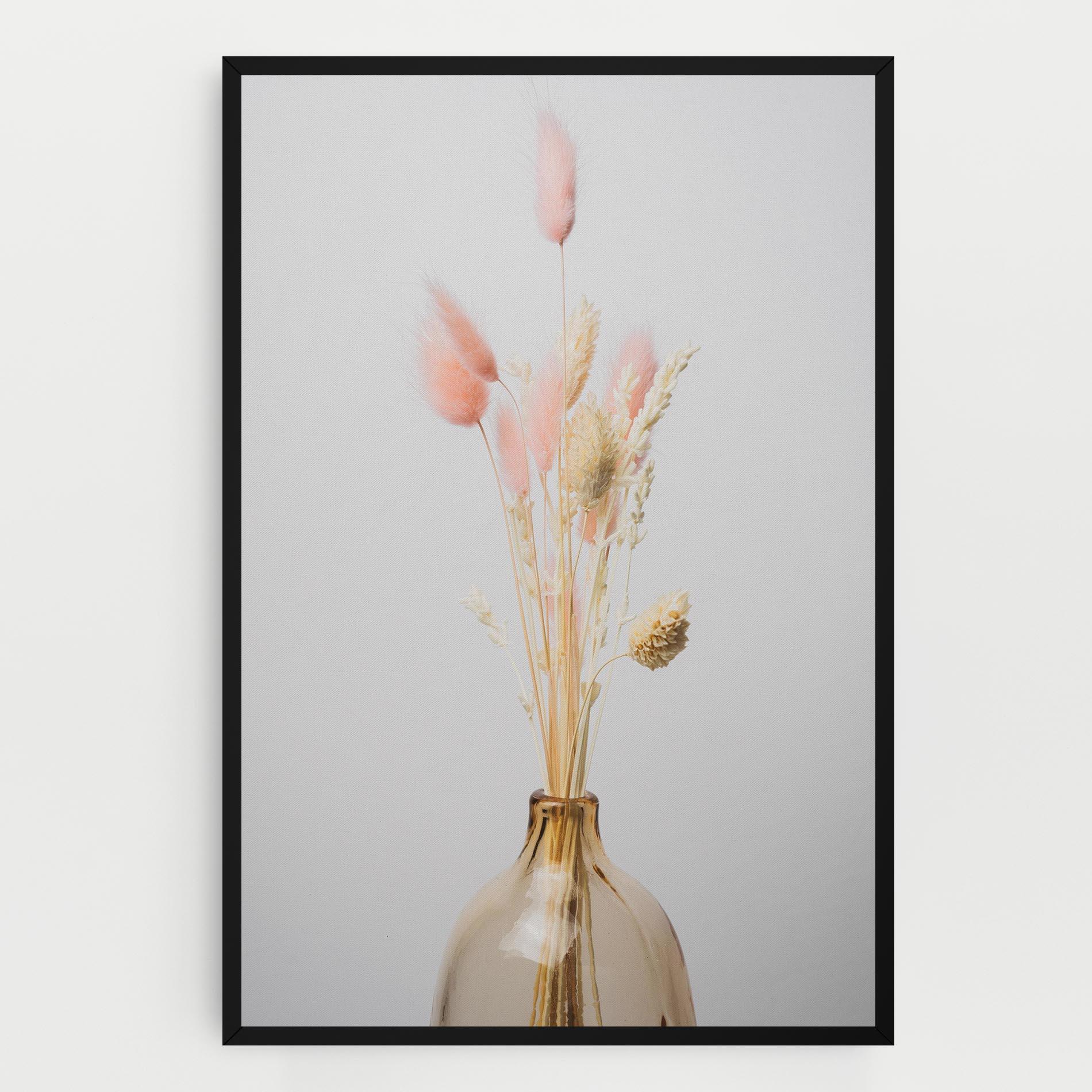 Vászonkép Pink Cream Flower Vase mockup 0