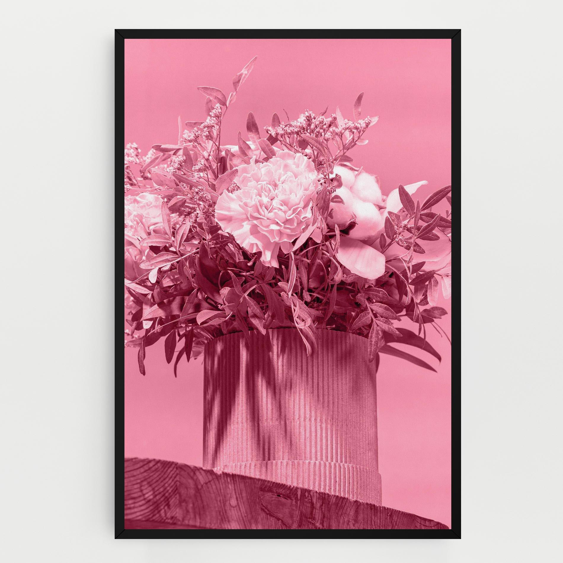 Vászonkép Pink Light Vase mockup 0