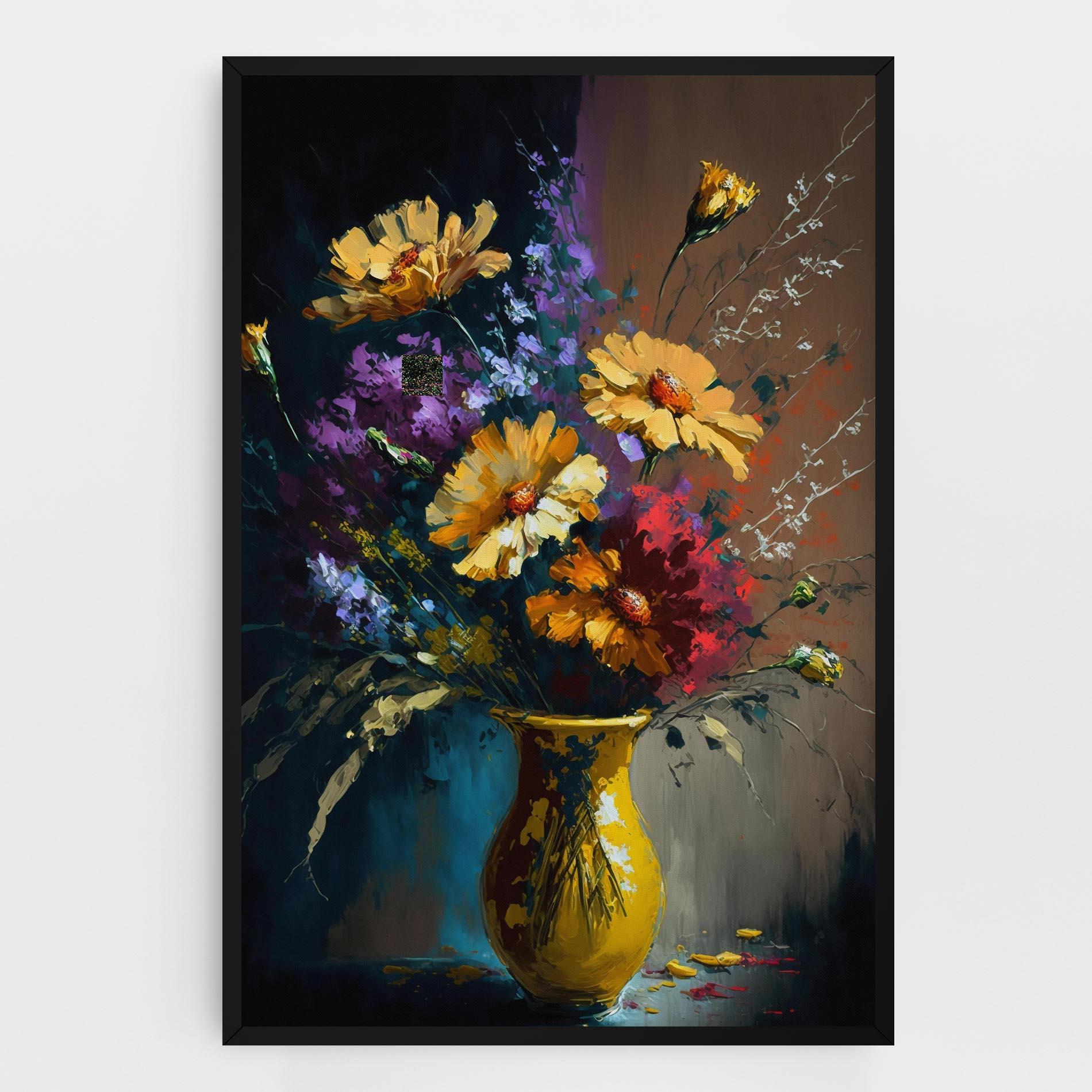 Vászonkép Yellow Art Vase mockup 0