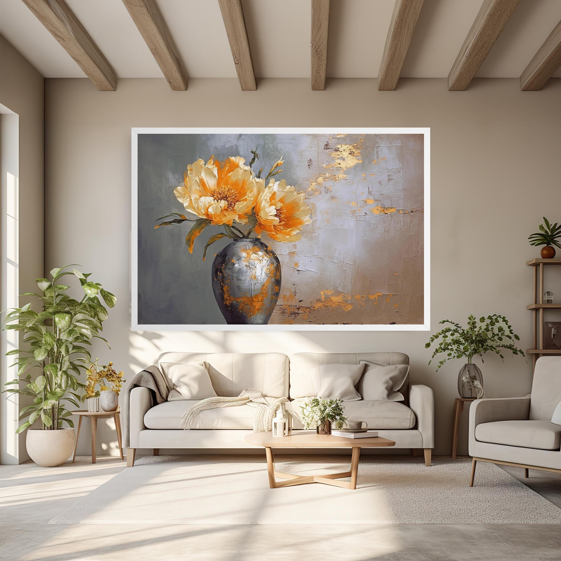 Vászonkép Grey Painting Vase mockup 6