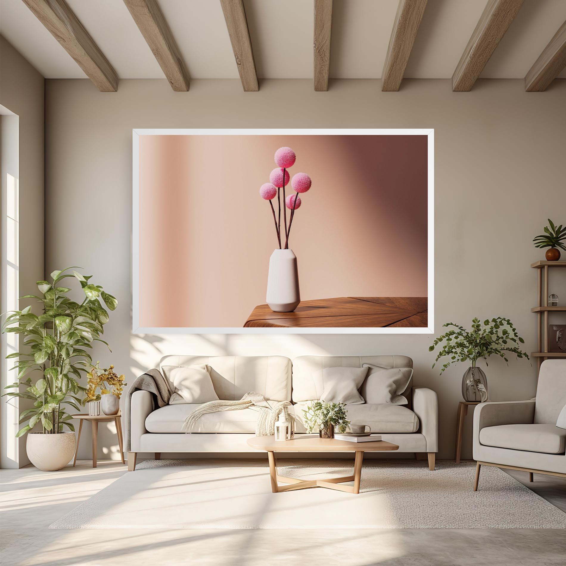 Vászonkép Pink Circle Vase mockup 6