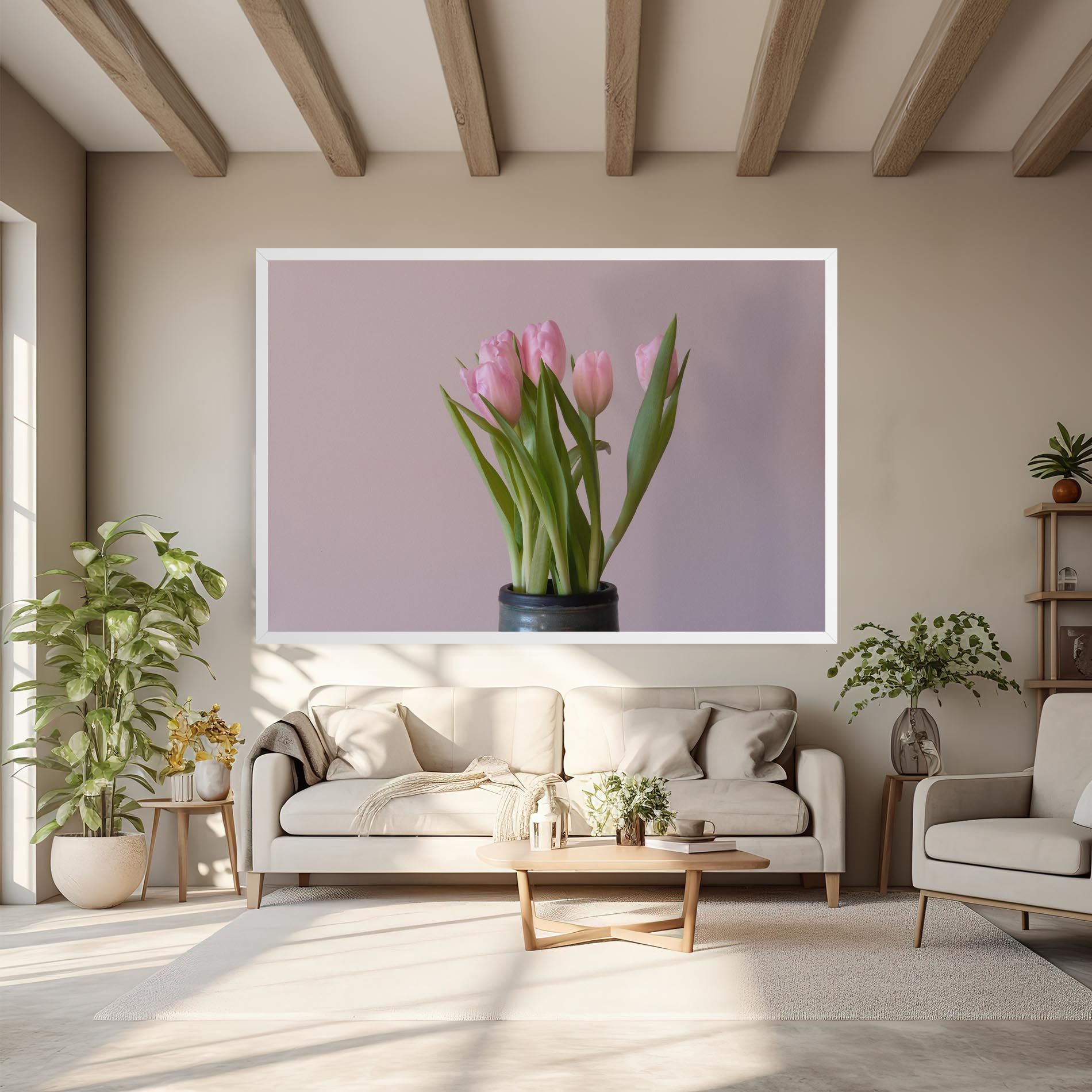 Pink Tulips Vase mockup 6