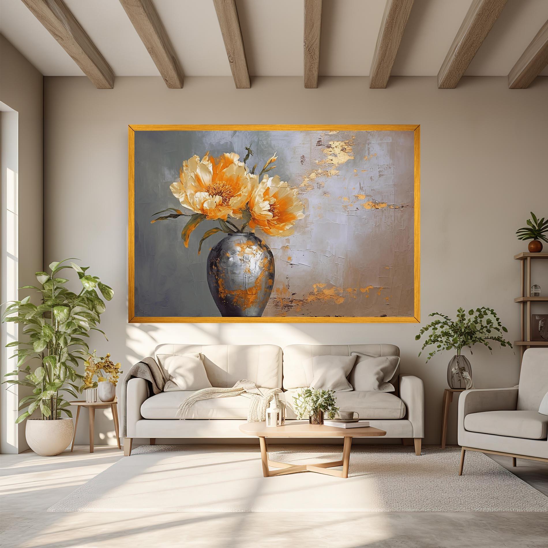 Vászonkép Grey Painting Vase mockup 6