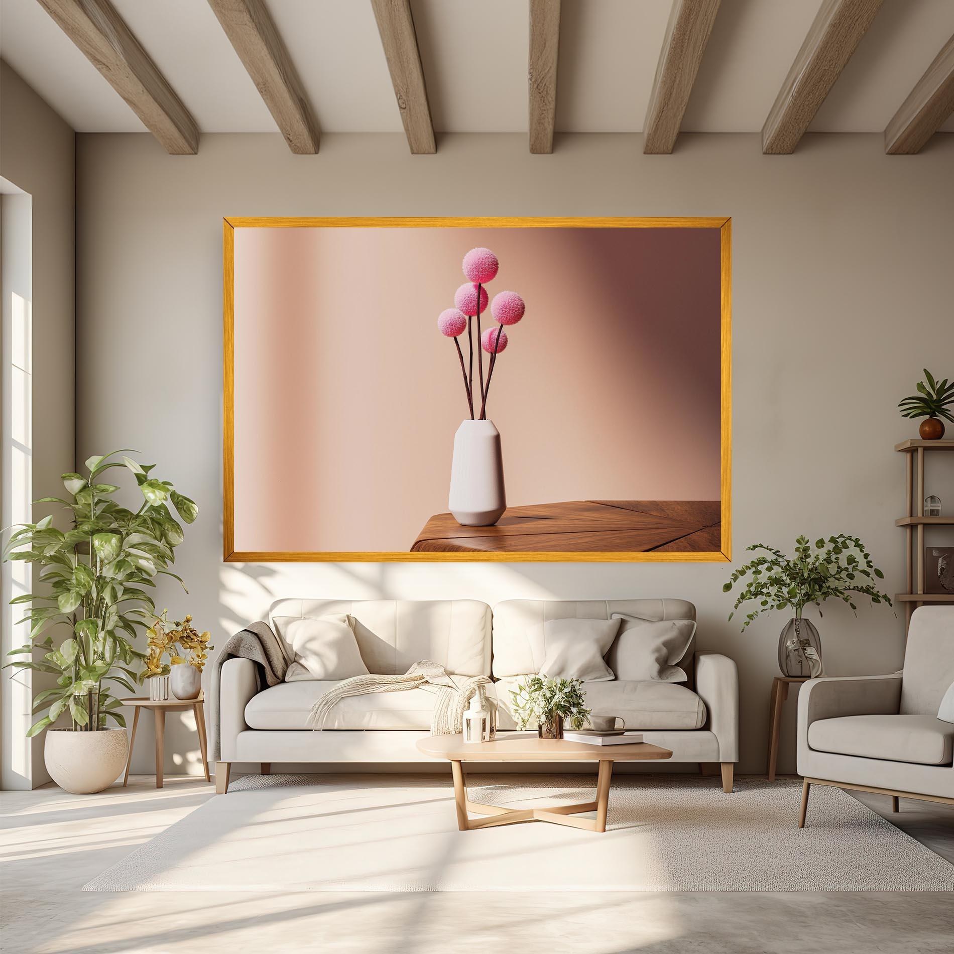 Vászonkép Pink Circle Vase mockup 6