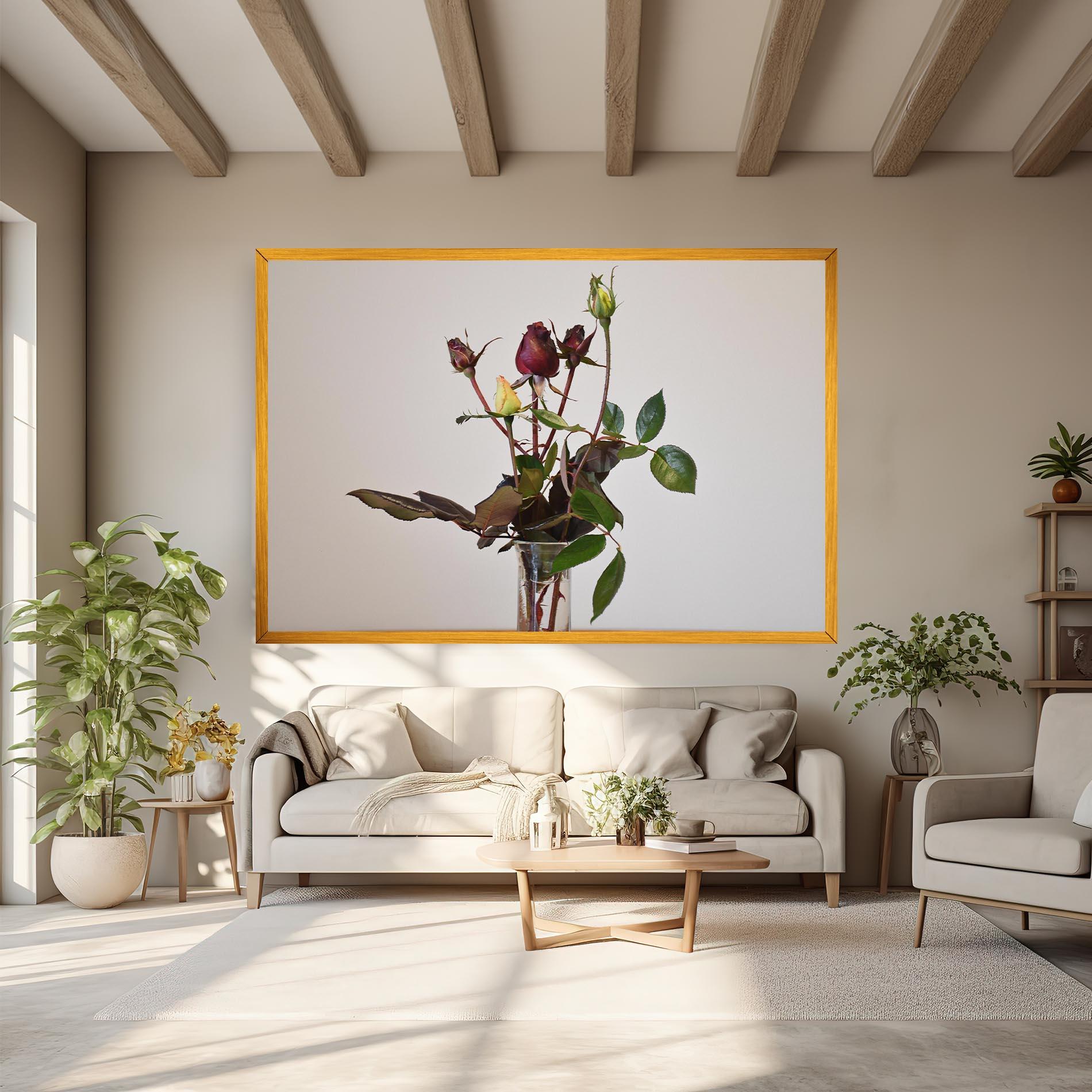 Vászonkép Roses Vase mockup 6