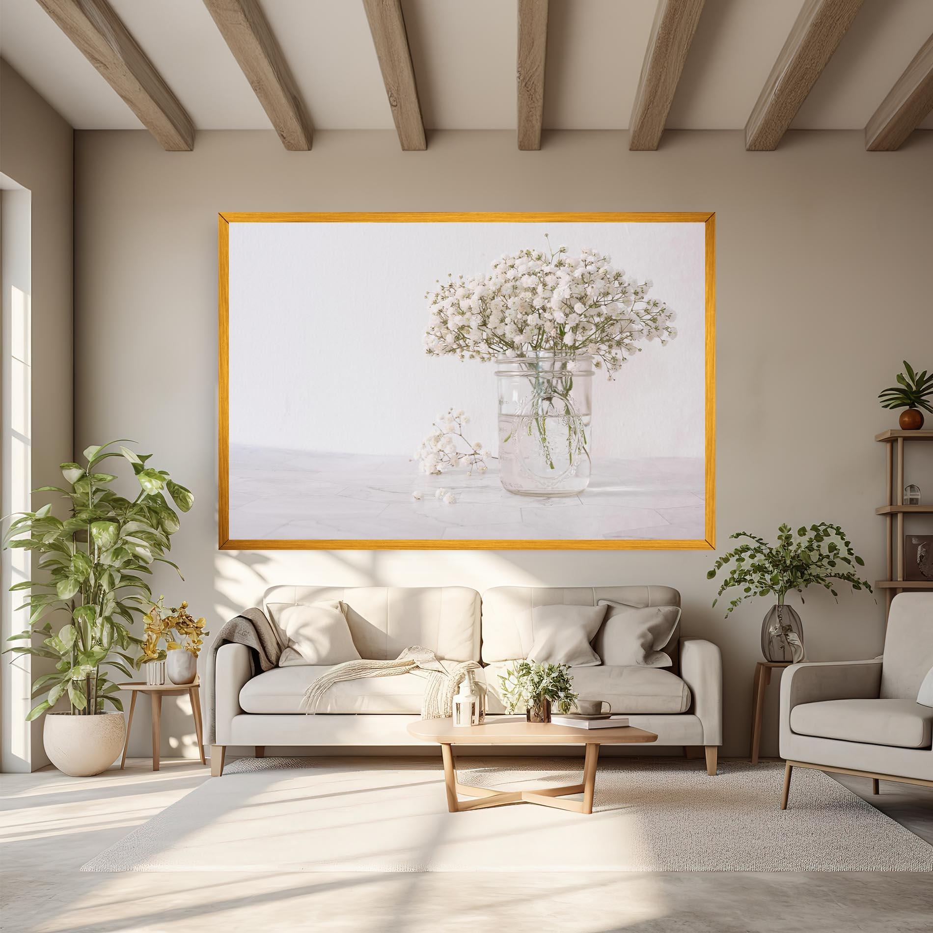 Vászonkép White Tiny Flower Vase mockup 6