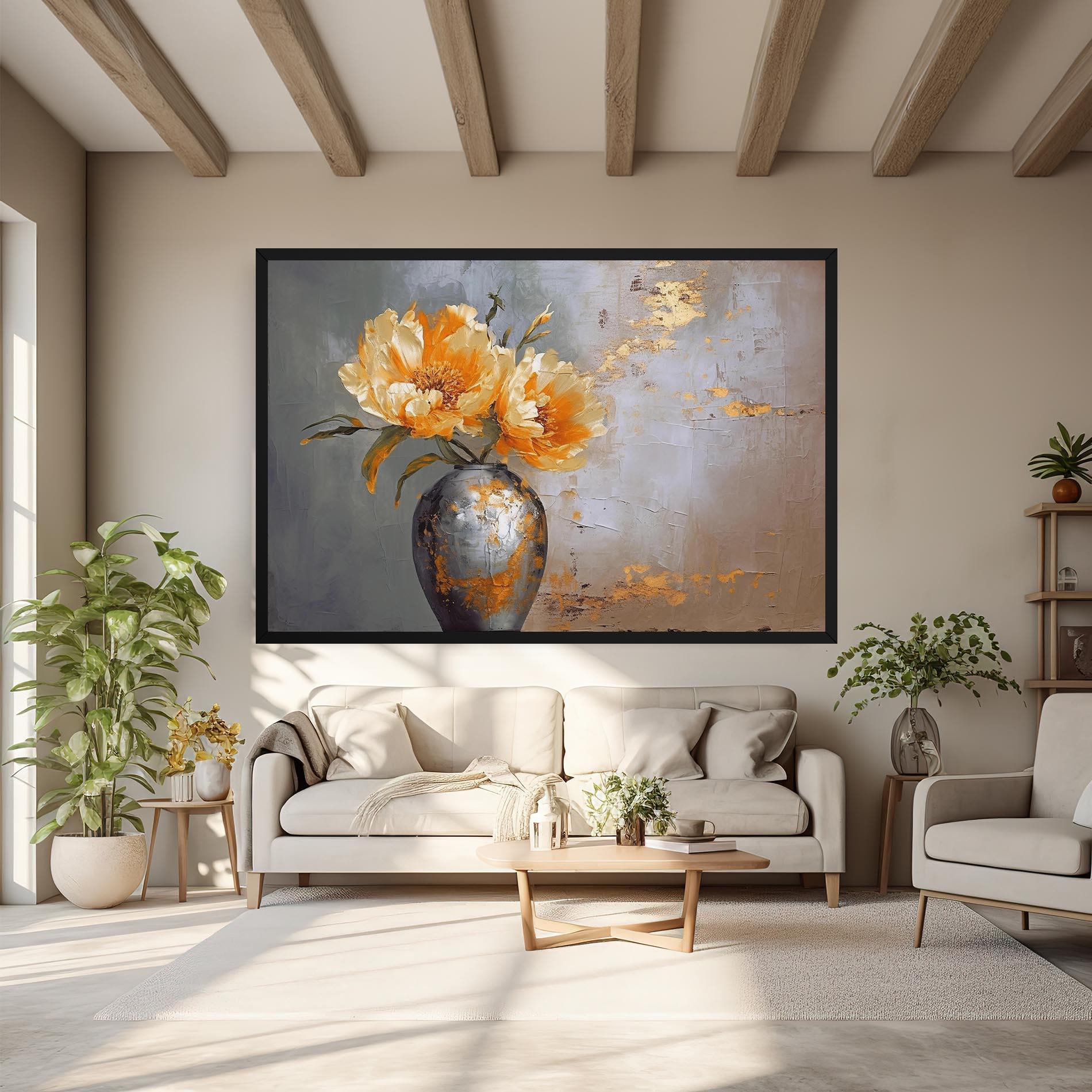 Vászonkép Grey Painting Vase mockup 6