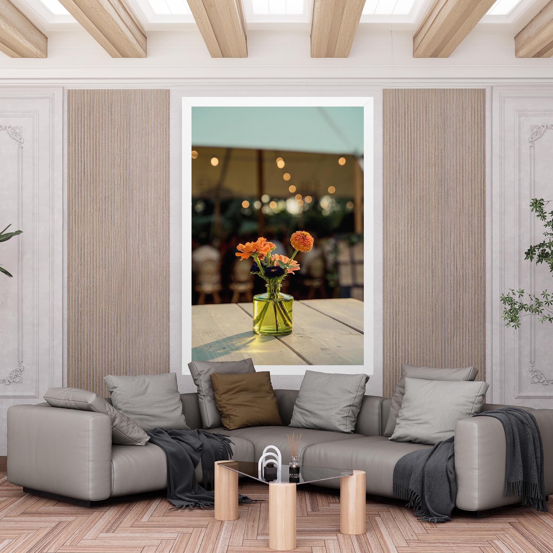 Vászonkép Orange Flowers Vase mockup 6