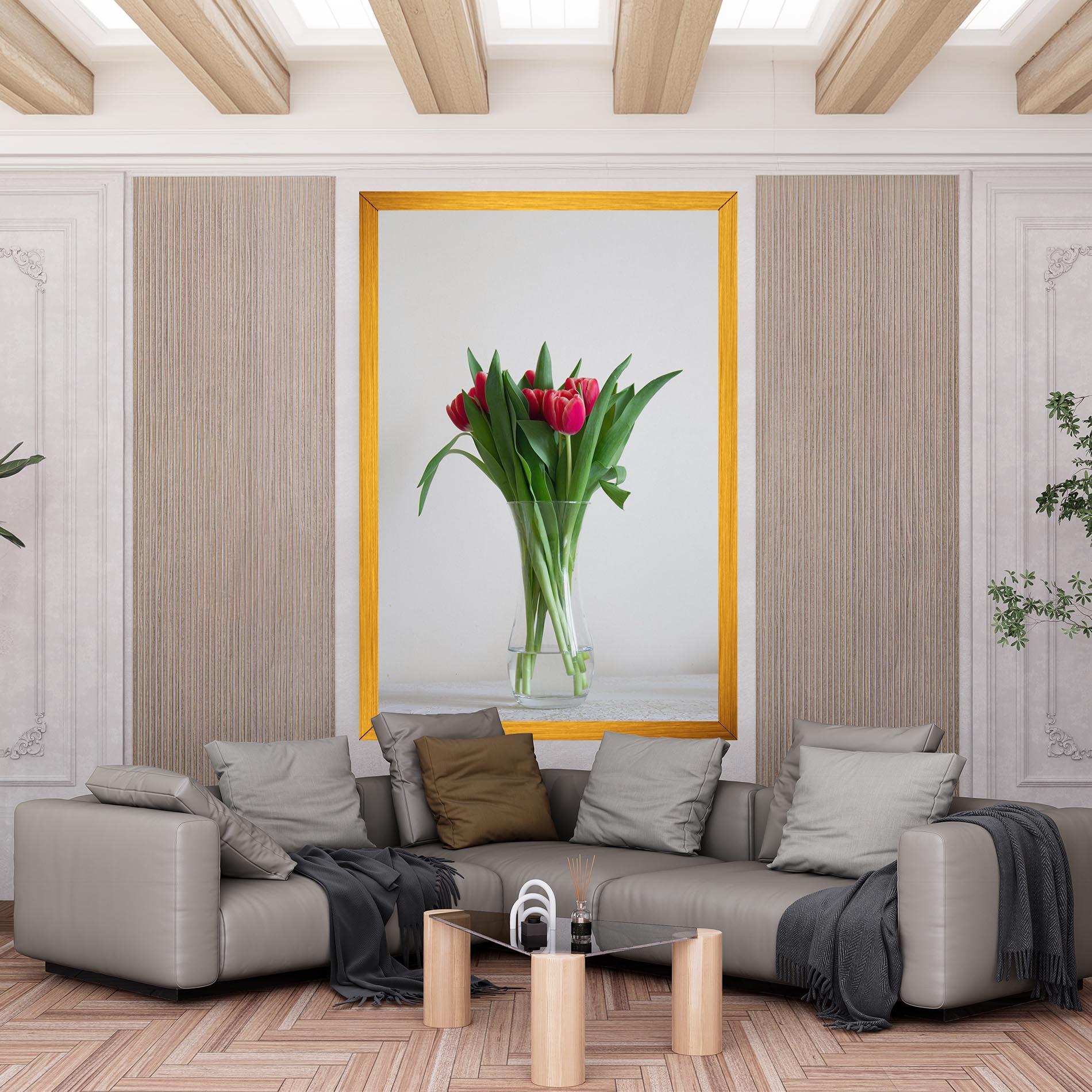 Vászonkép Pretty Tulips Vase mockup 6
