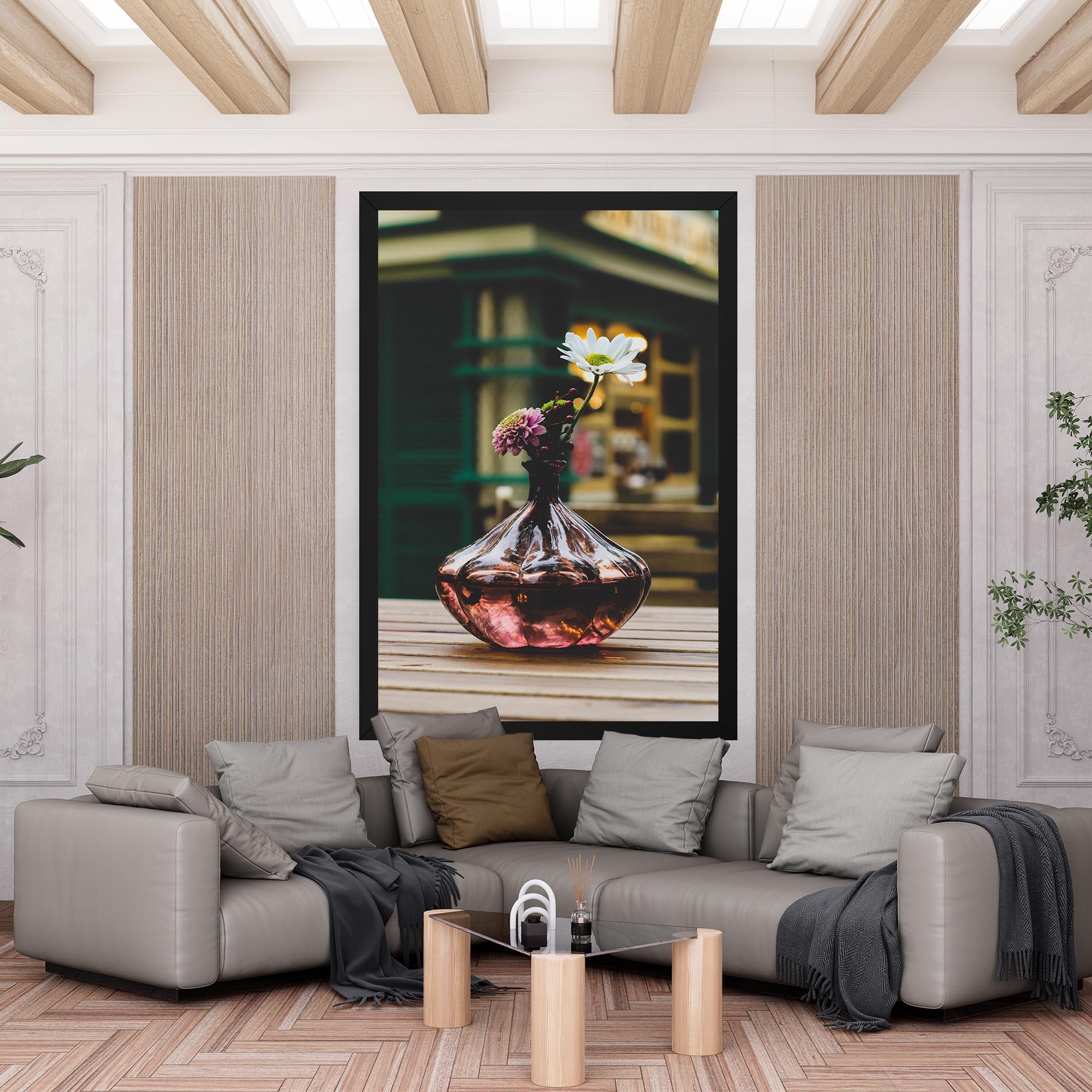 Vászonkép Pink Vase Flower mockup 6