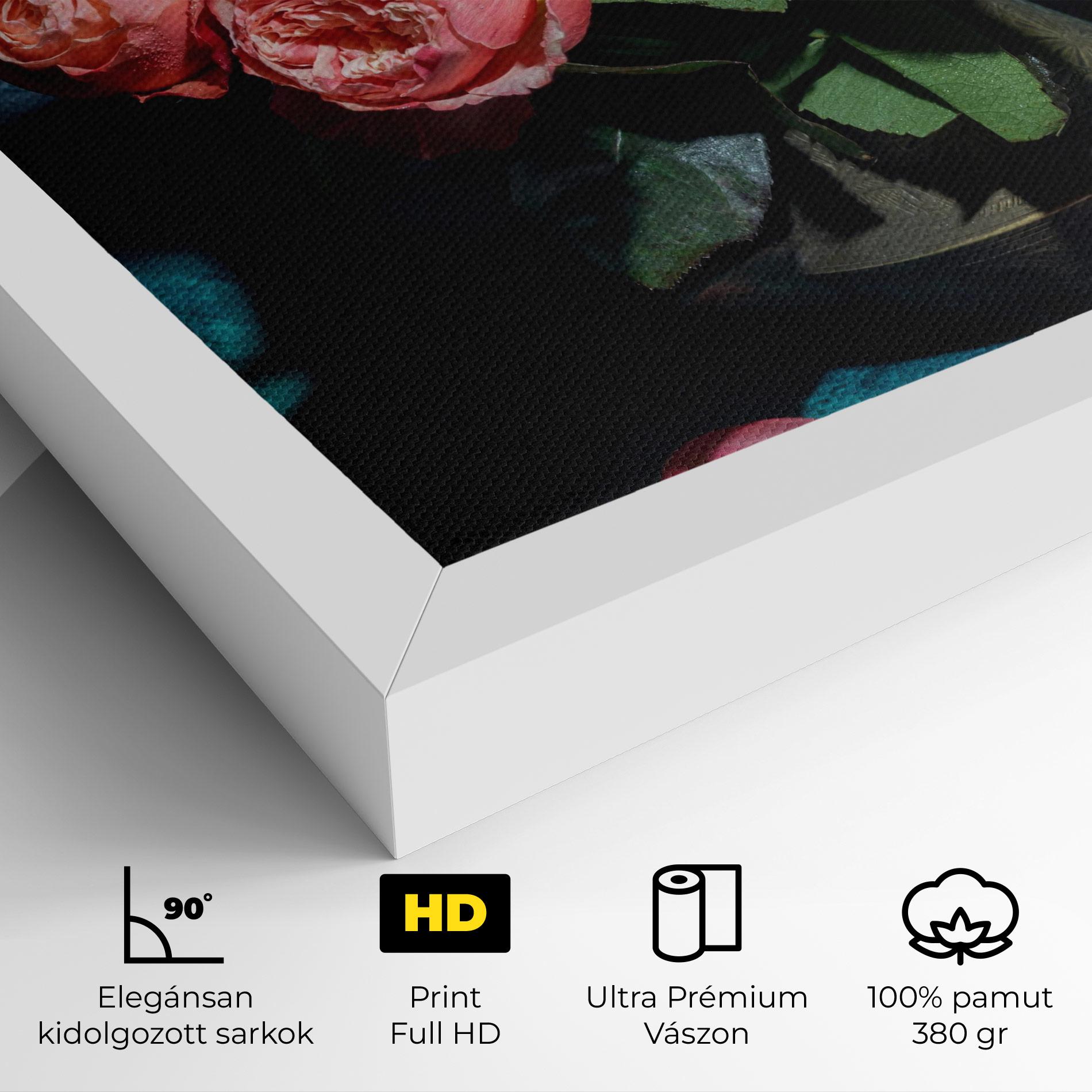 Vászonkép Bouquet Roses Vase mockup 4