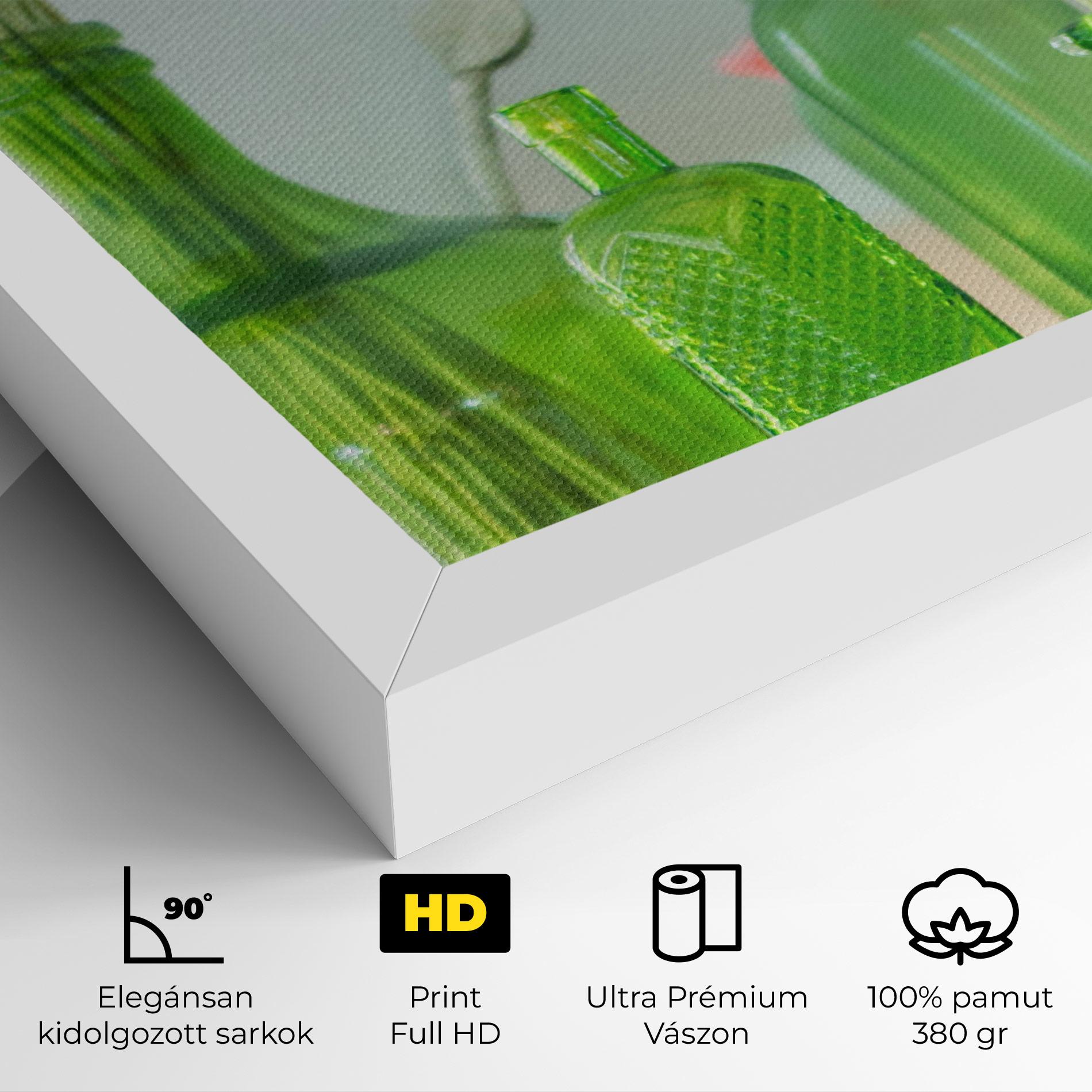 Vászonkép Green Vase Flowers mockup 4