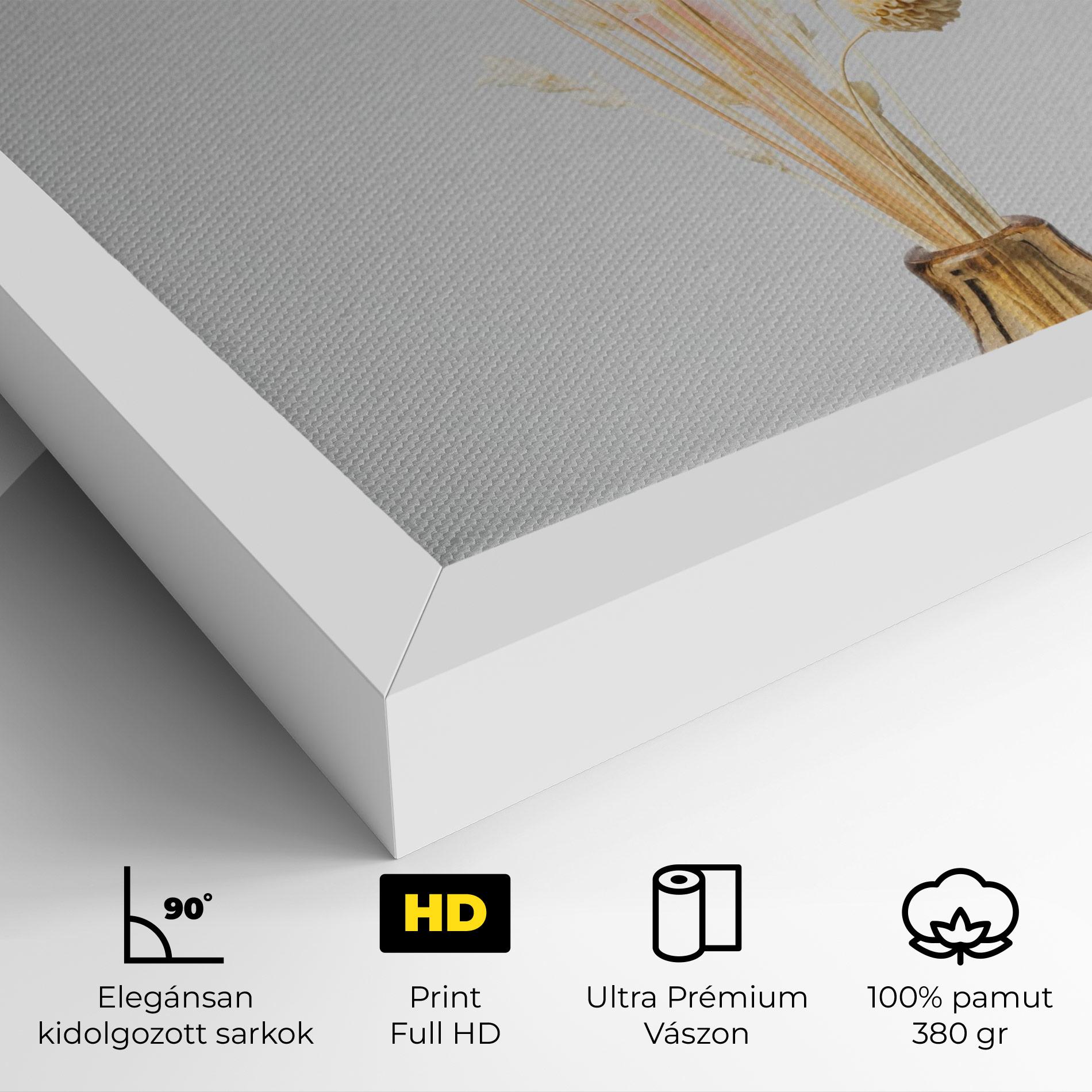 Vászonkép Pink Cream Flower Vase mockup 4