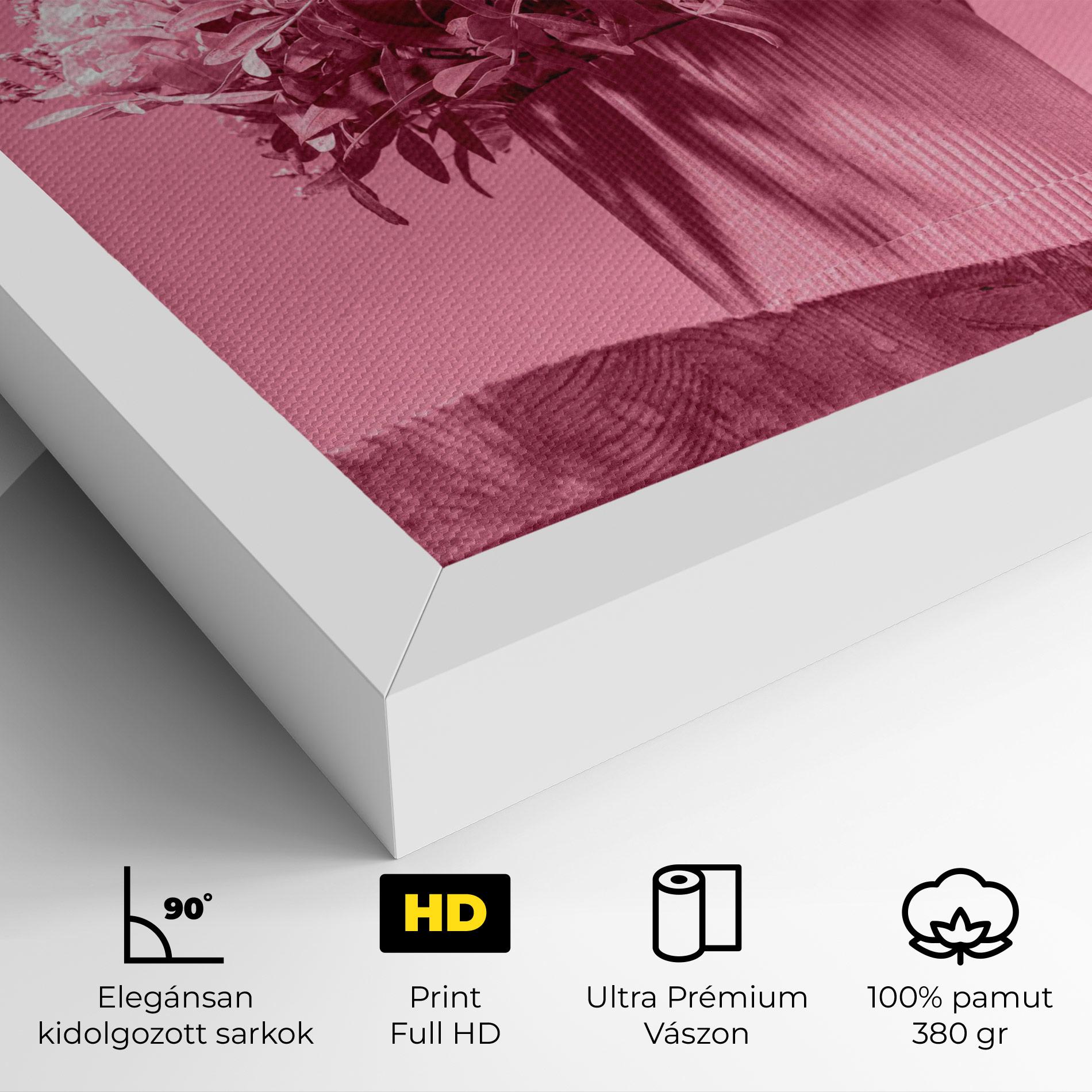 Vászonkép Pink Light Vase mockup 4