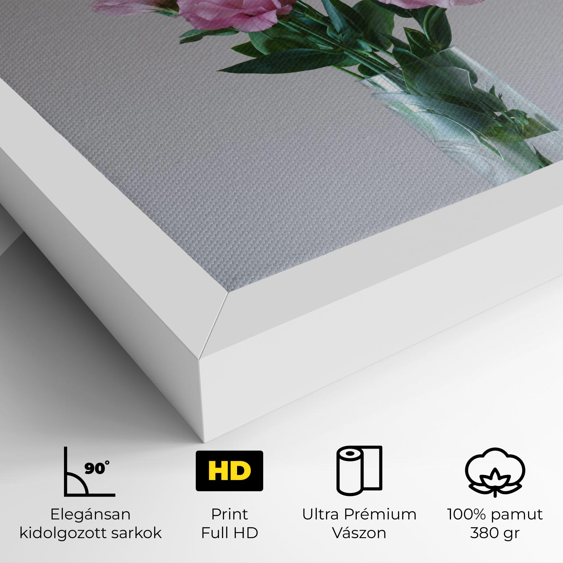 Vászonkép Pretty Pink Flower Vase mockup 4