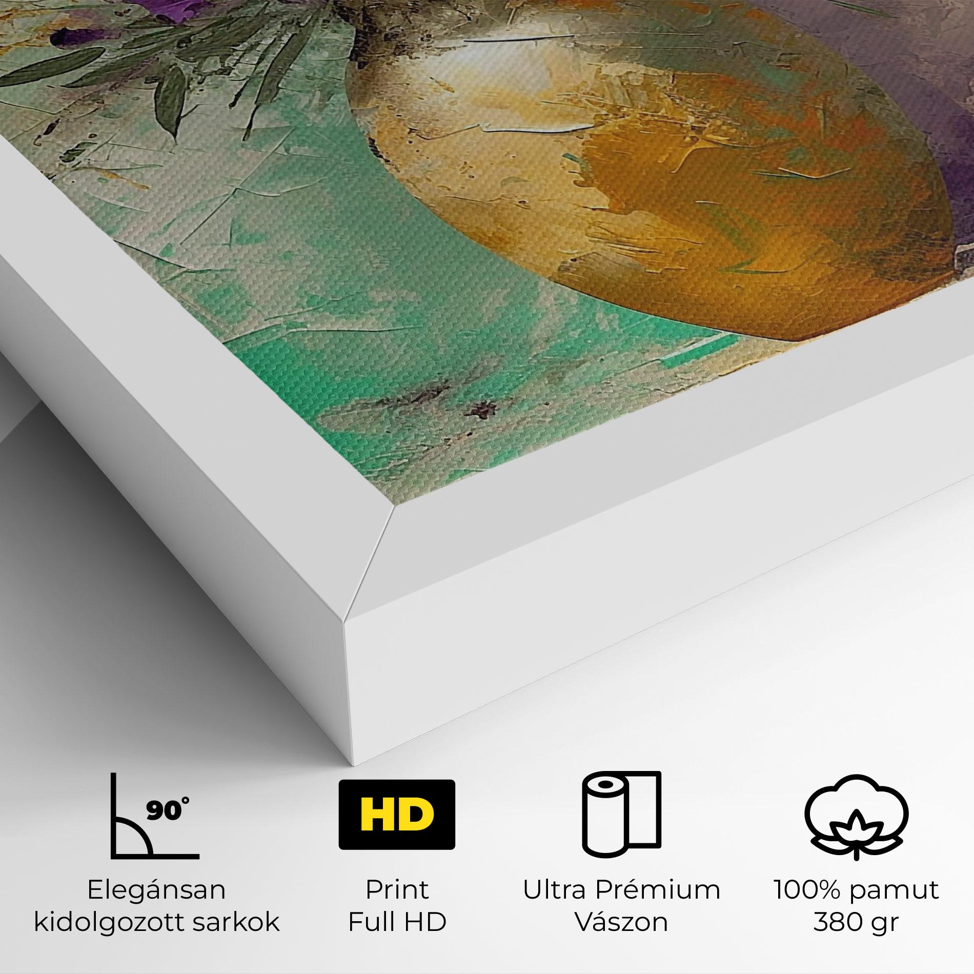 Vászonkép Purple Orange Plant Vase mockup 4