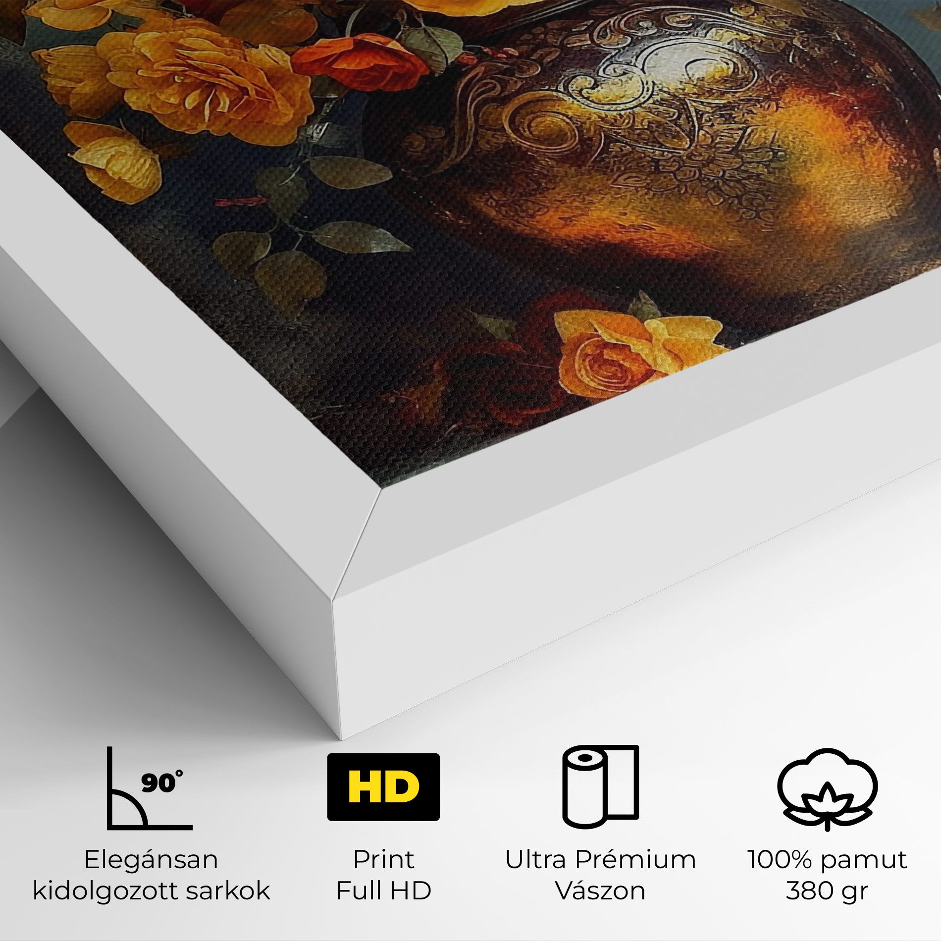 Red Orange Flower Vase mockup 4