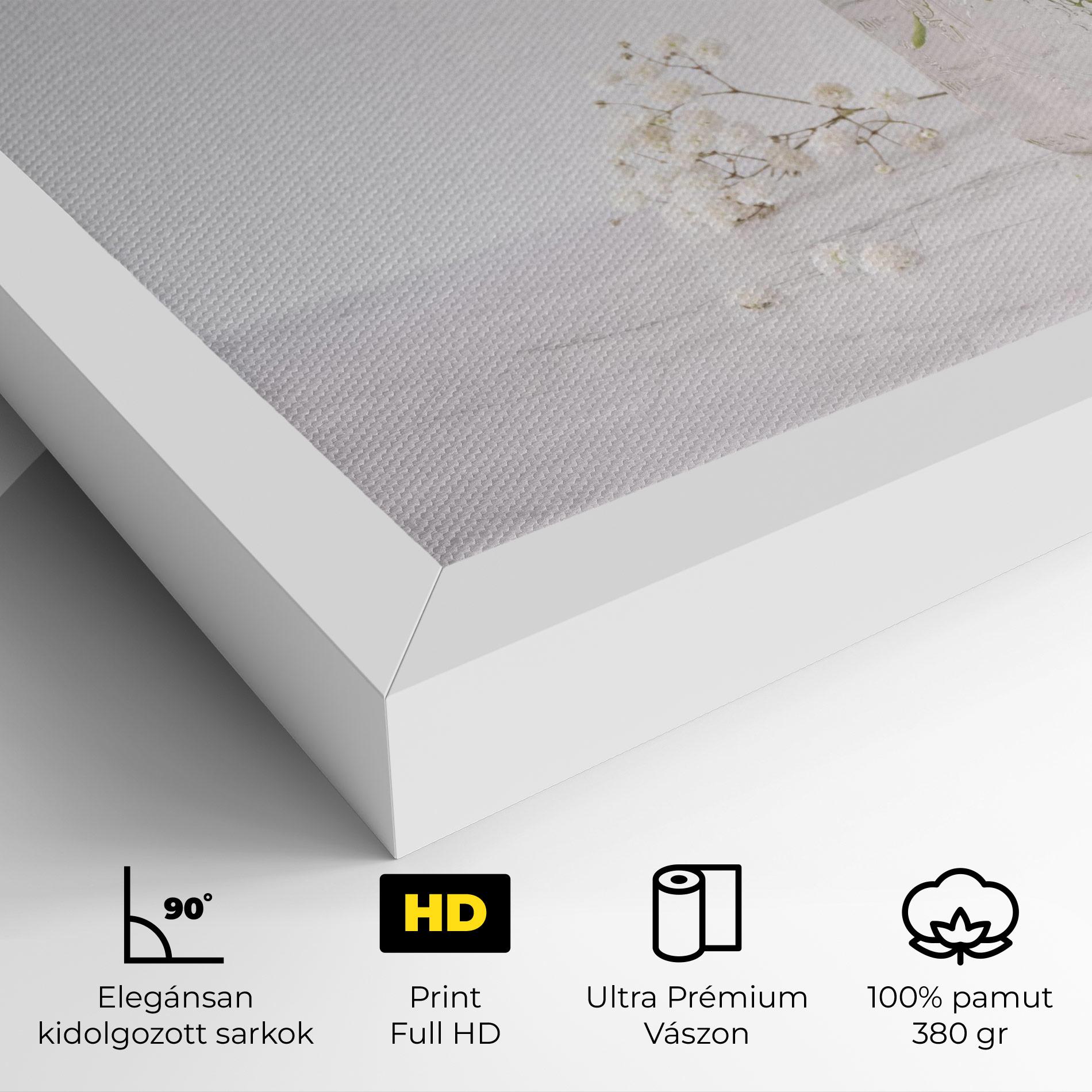 Vászonkép White Tiny Flower Vase mockup 4