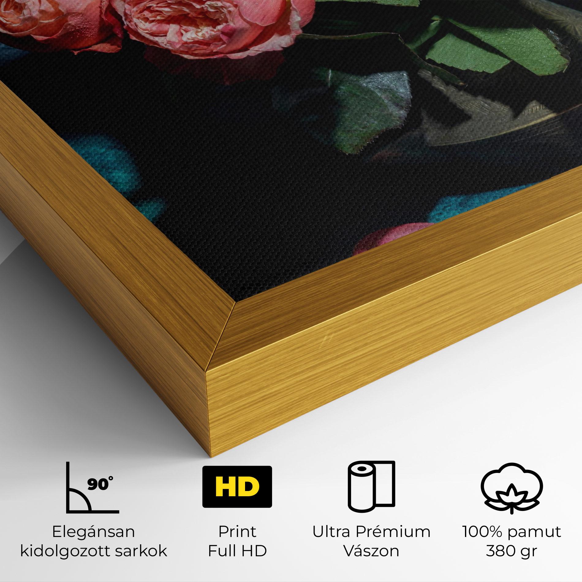 Vászonkép Bouquet Roses Vase mockup 4