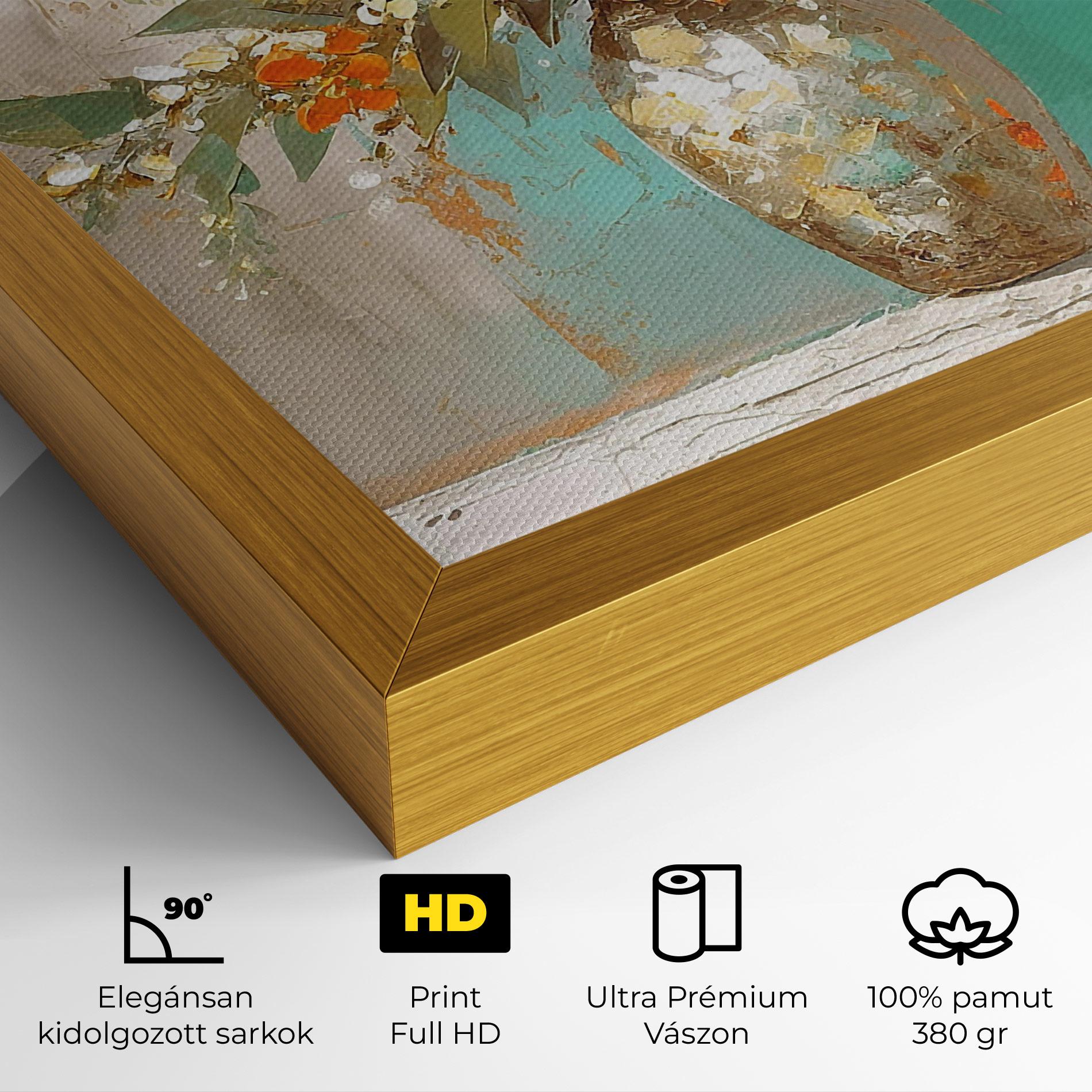 Vászonkép Grey Vase Orange mockup 4