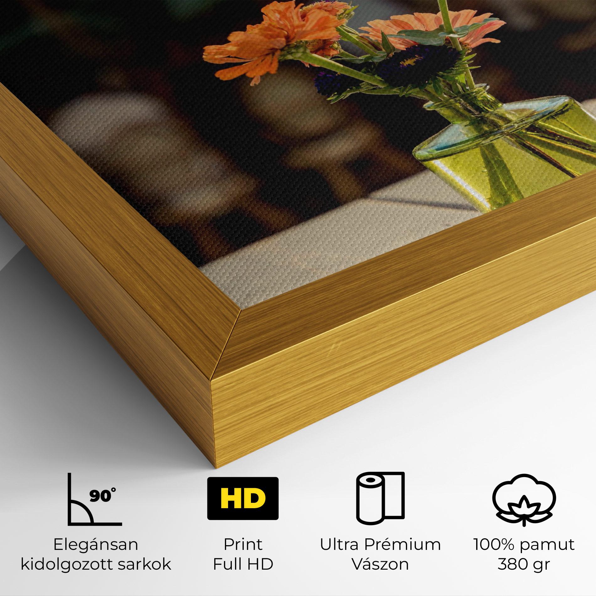 Vászonkép Orange Flowers Vase mockup 4