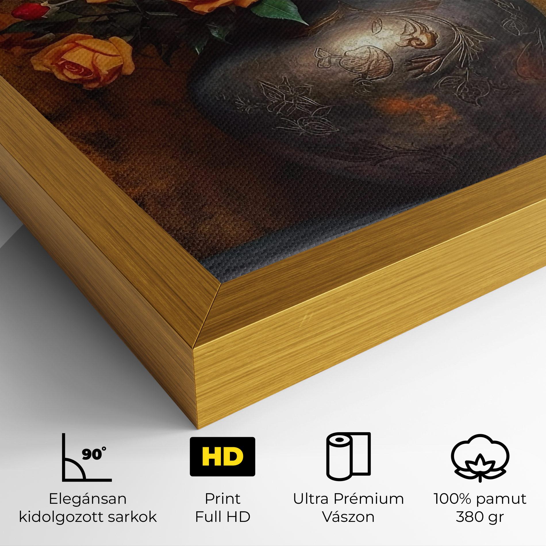 Vászonkép Orange Vintage Vase mockup 4