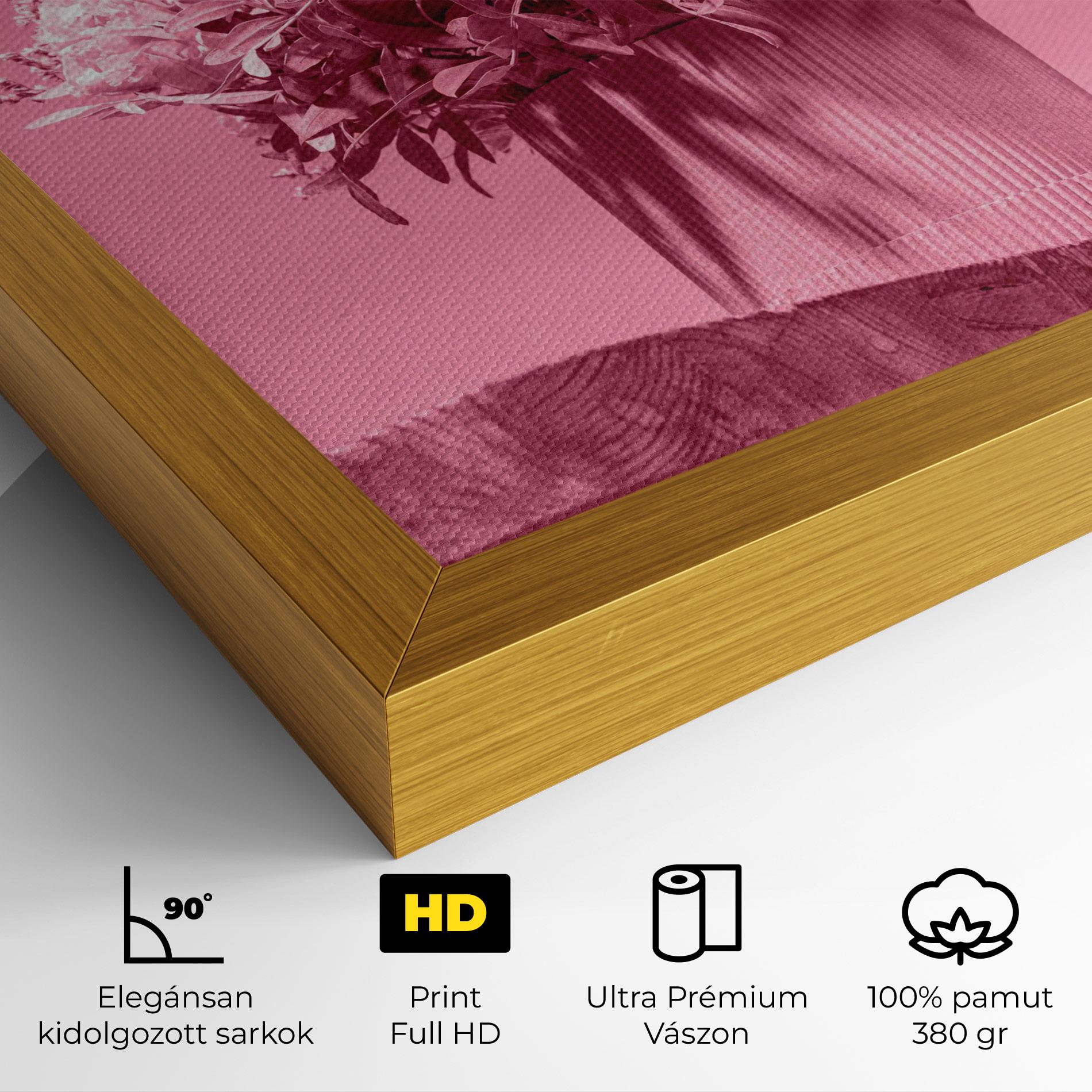 Vászonkép Pink Light Vase mockup 4