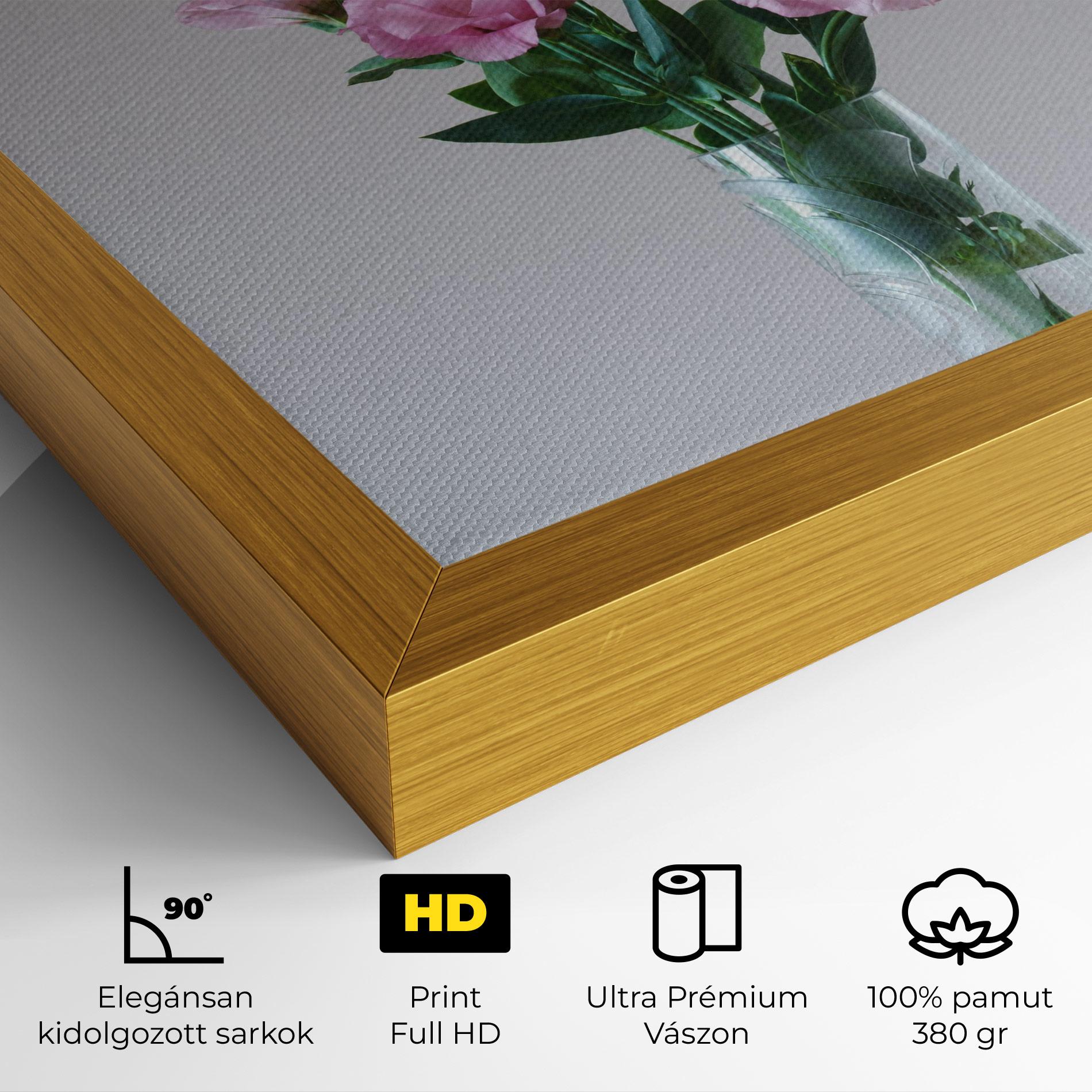 Vászonkép Pretty Pink Flower Vase mockup 4