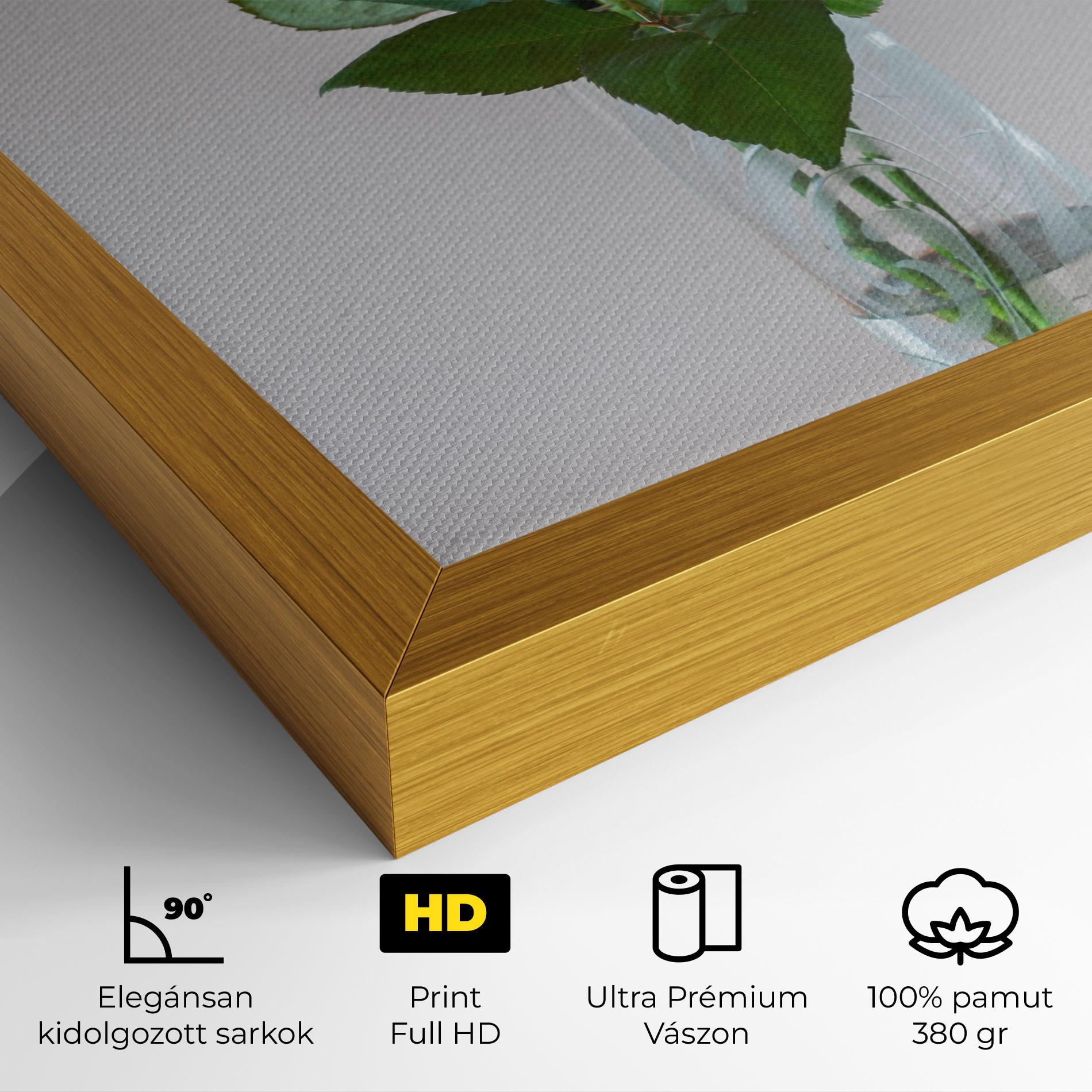 Vászonkép Red Roses Vase mockup 4