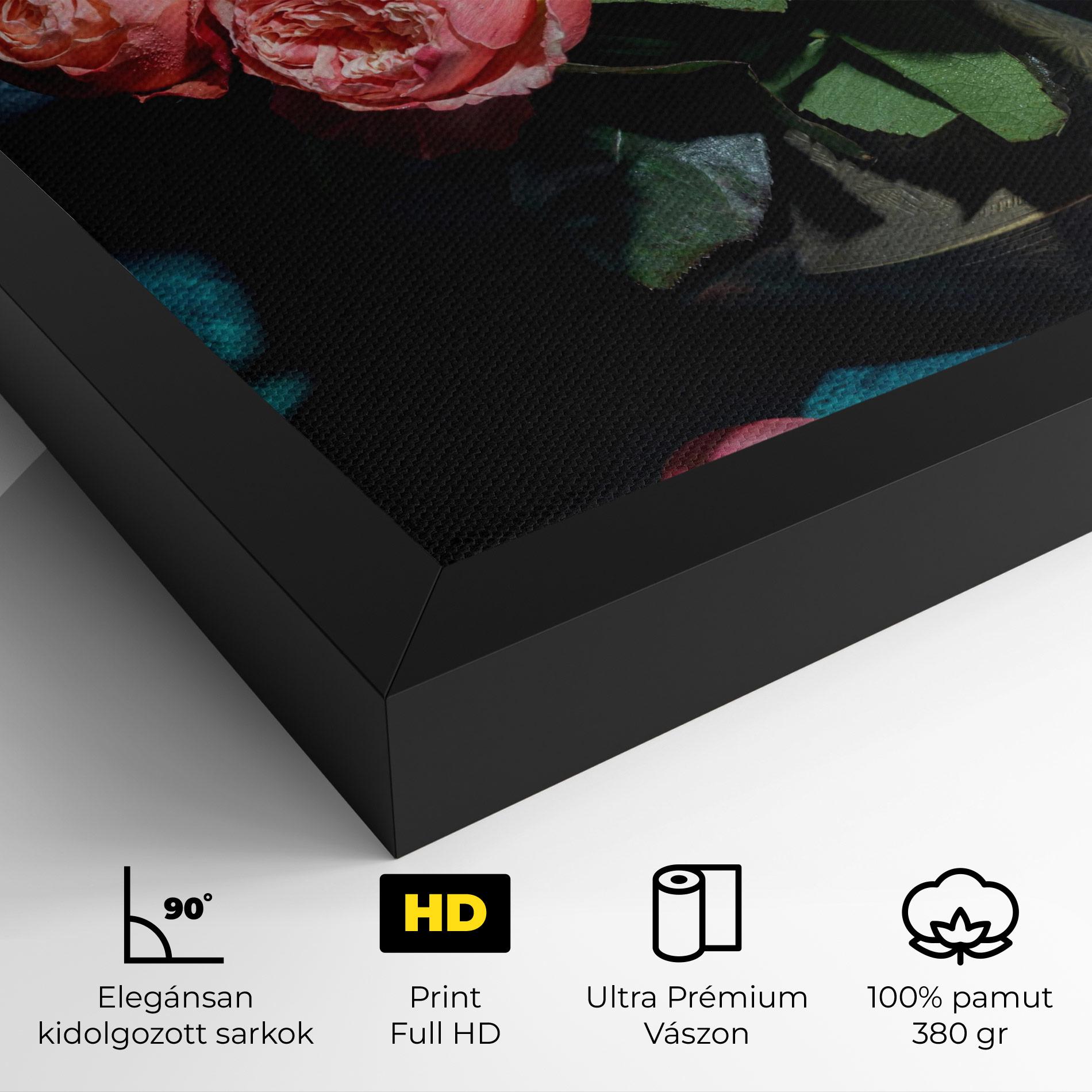 Vászonkép Bouquet Roses Vase mockup 4