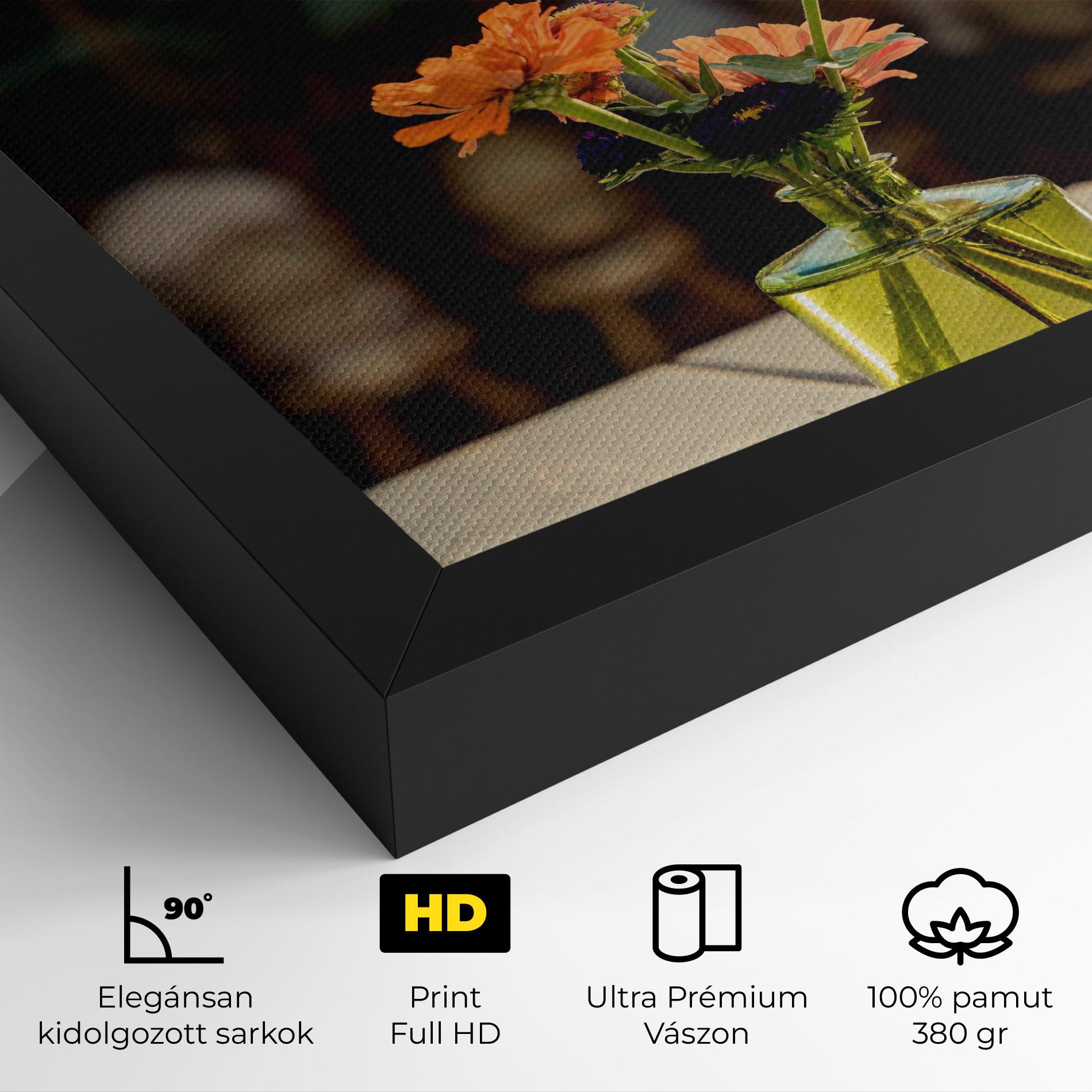 Vászonkép Orange Flowers Vase mockup 4