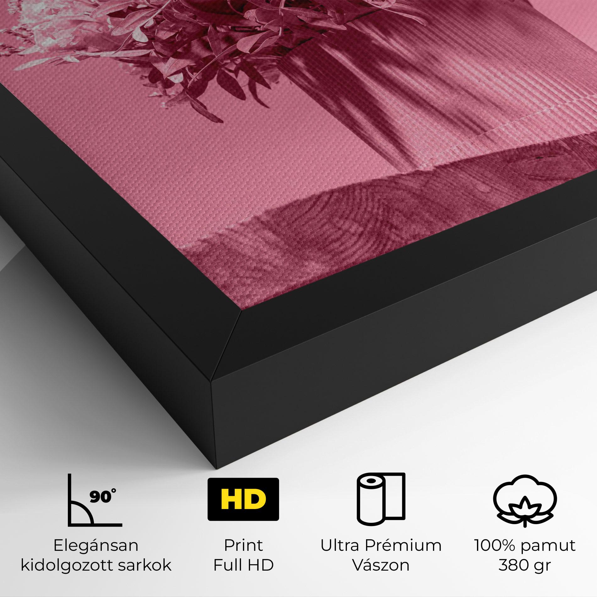 Vászonkép Pink Light Vase mockup 4