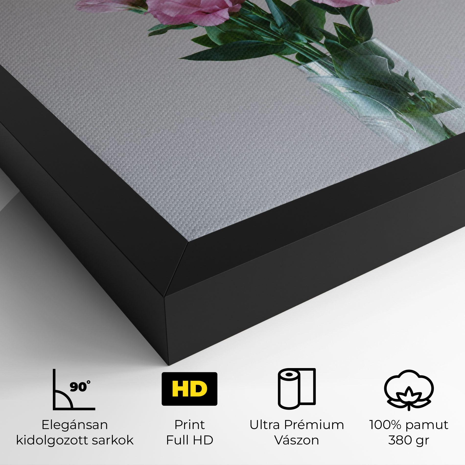 Vászonkép Pretty Pink Flower Vase mockup 4