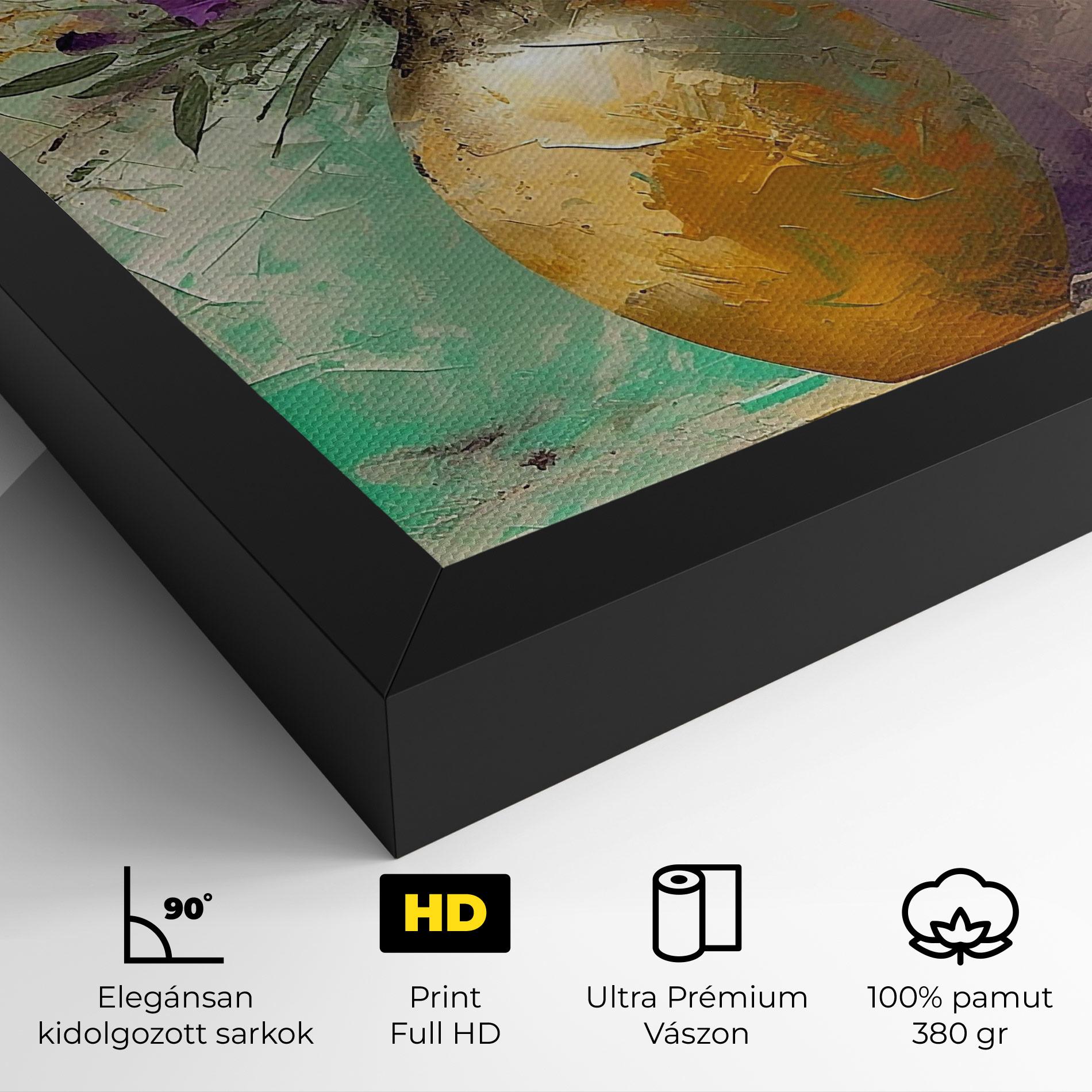 Vászonkép Purple Orange Plant Vase mockup 4