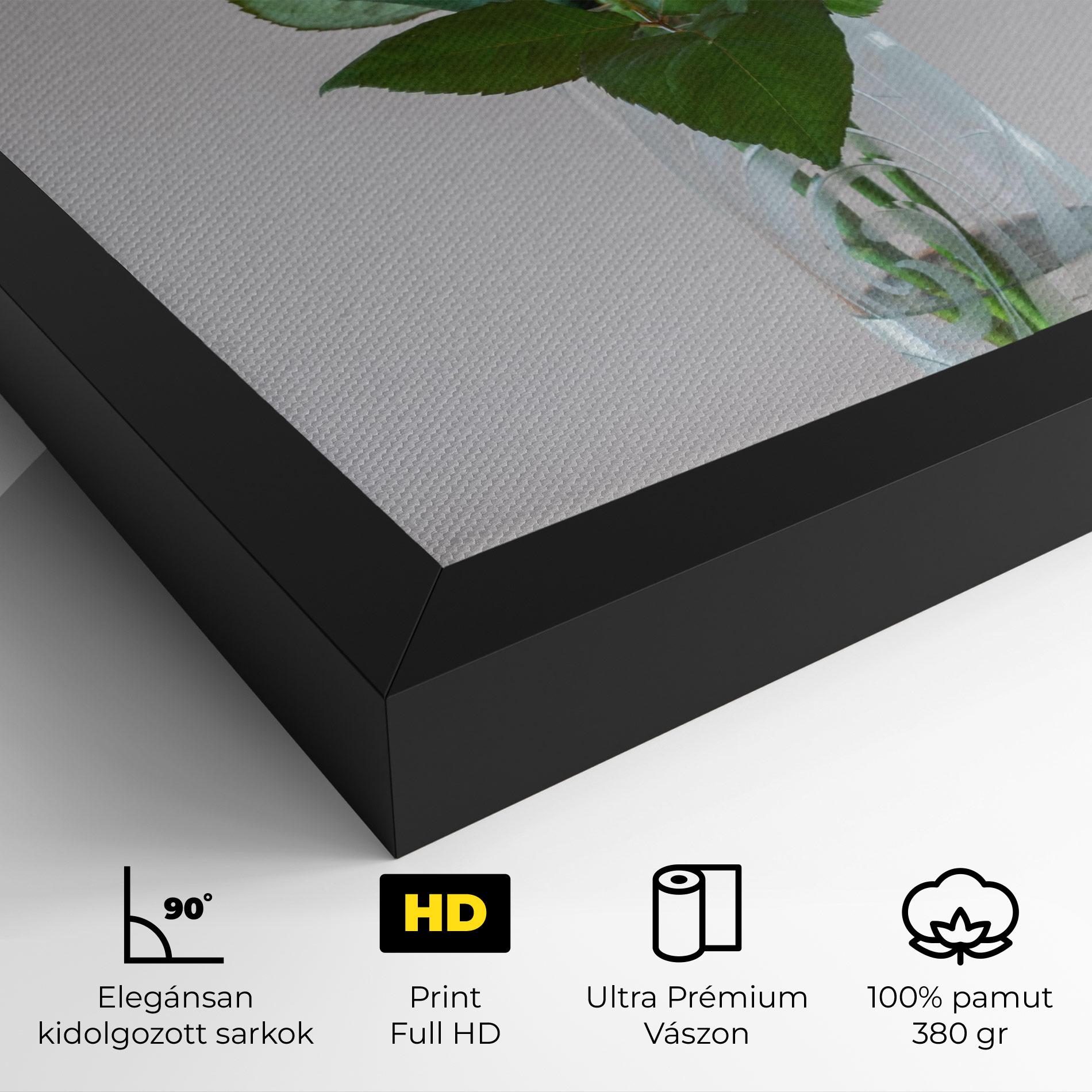 Vászonkép Red Roses Vase mockup 4