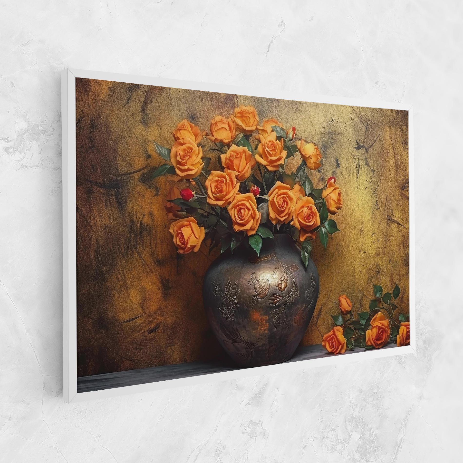 Vászonkép Orange Vintage Vase mockup 1