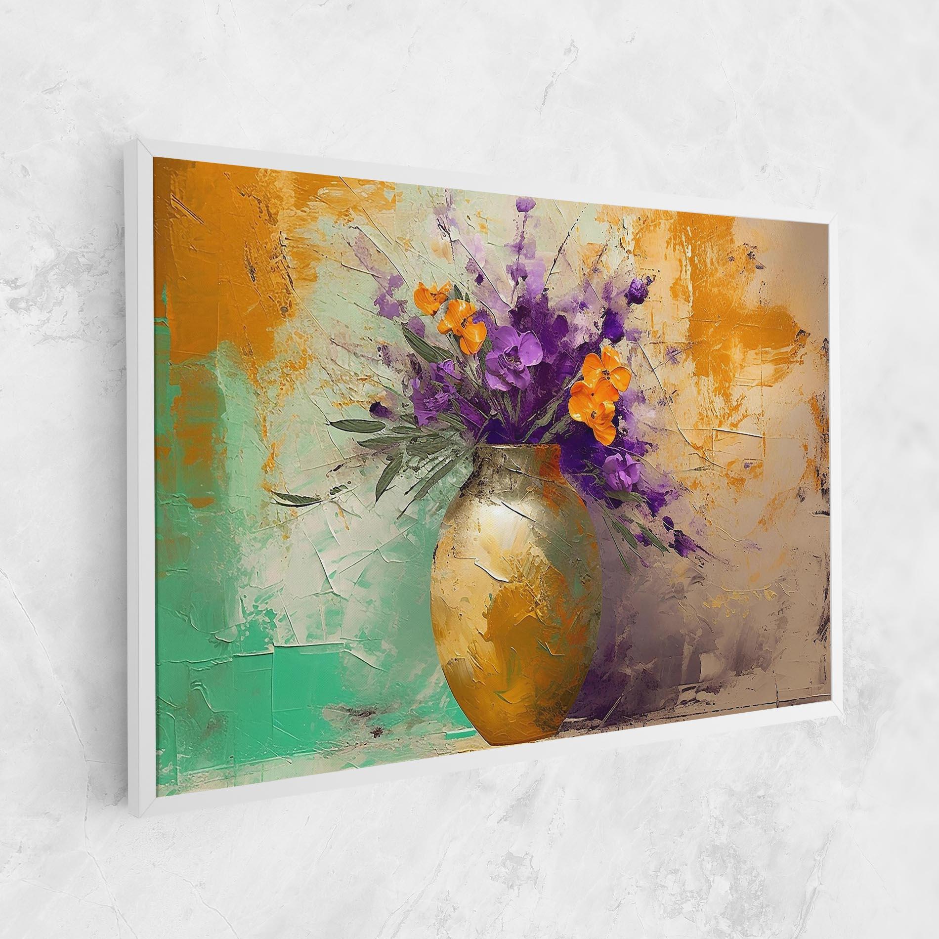 Vászonkép Purple Orange Plant Vase mockup 1