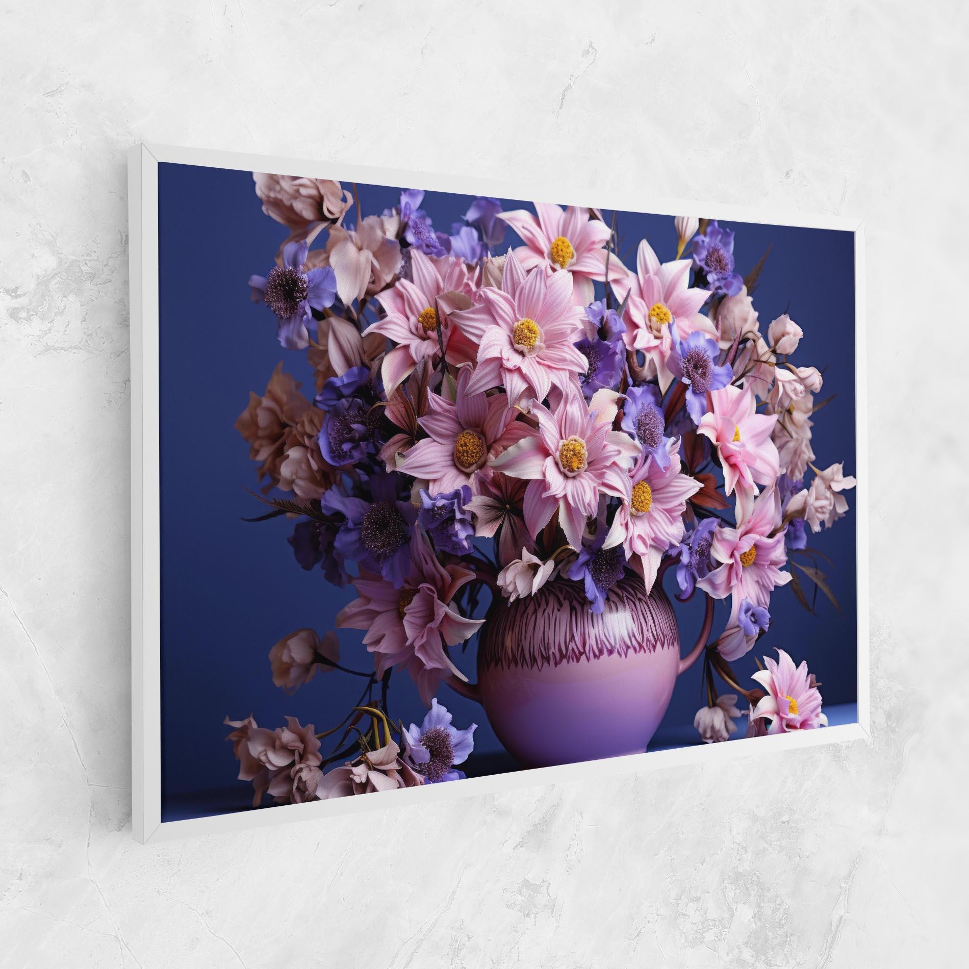 Vászonkép Purple Vase Flowers mockup 1