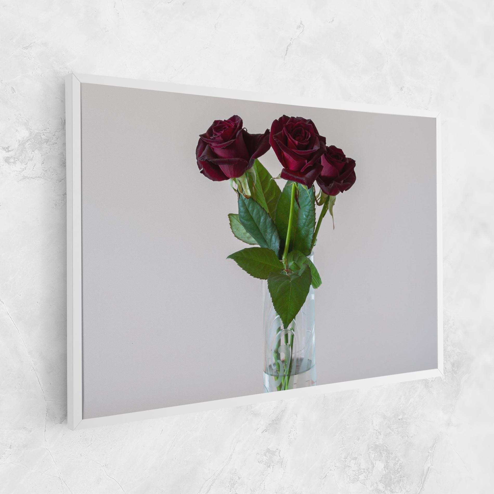 Vászonkép Red Roses Vase mockup 1