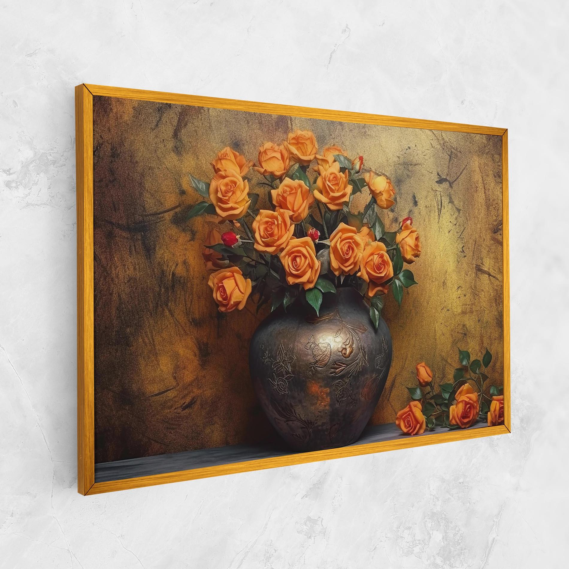 Vászonkép Orange Vintage Vase mockup 1