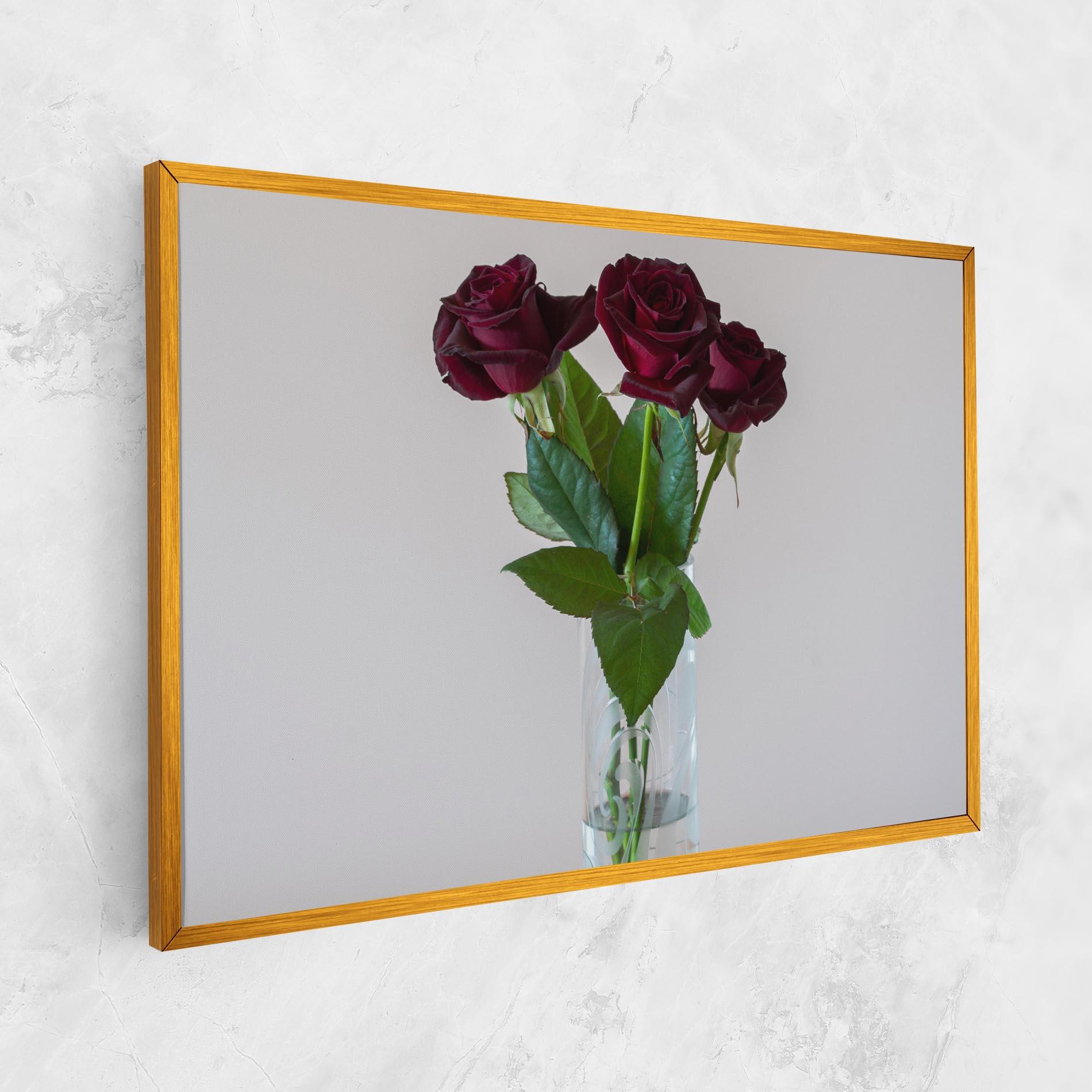 Vászonkép Red Roses Vase mockup 1
