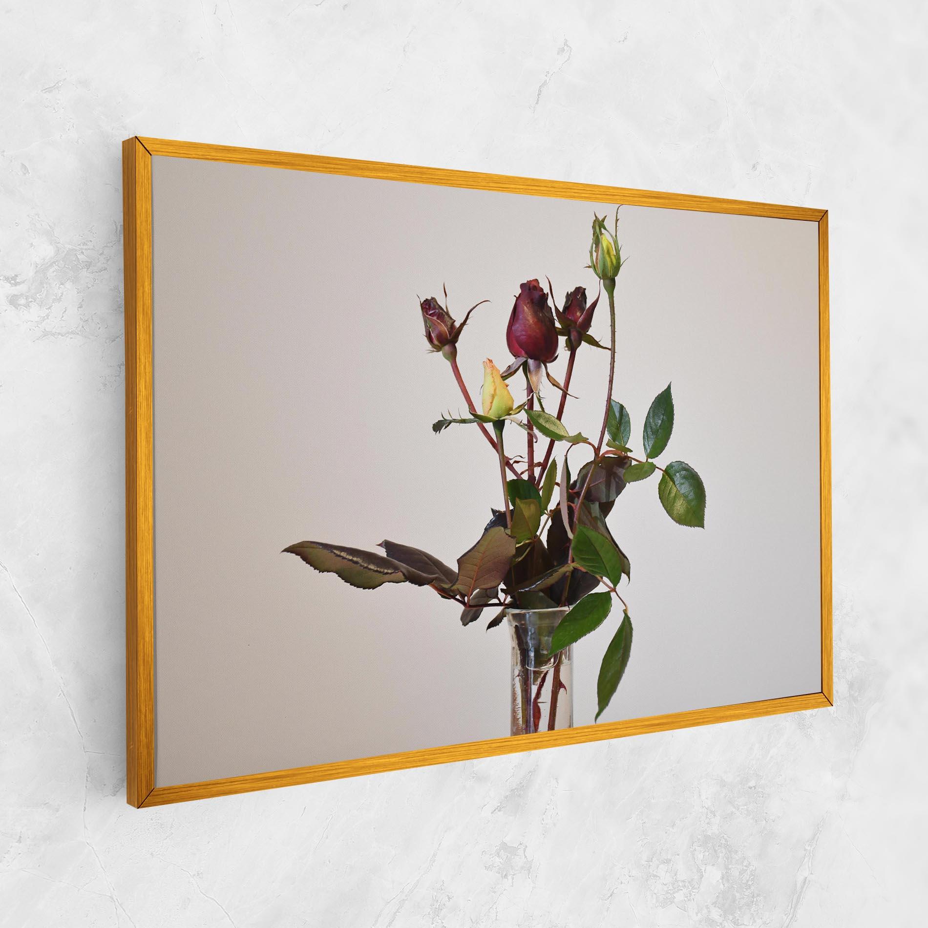 Vászonkép Roses Vase mockup 1