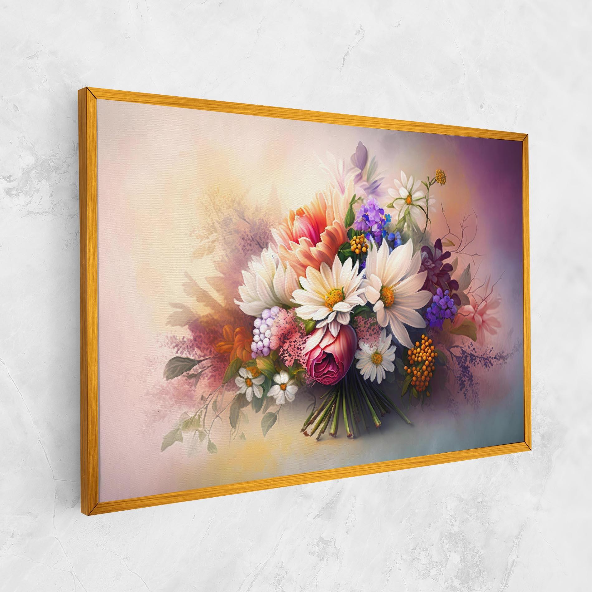 Vászonkép Vecteezy_ai Generated Bouquet Of Fresh Spring Flowers On Light_23373362_865 mockup 1