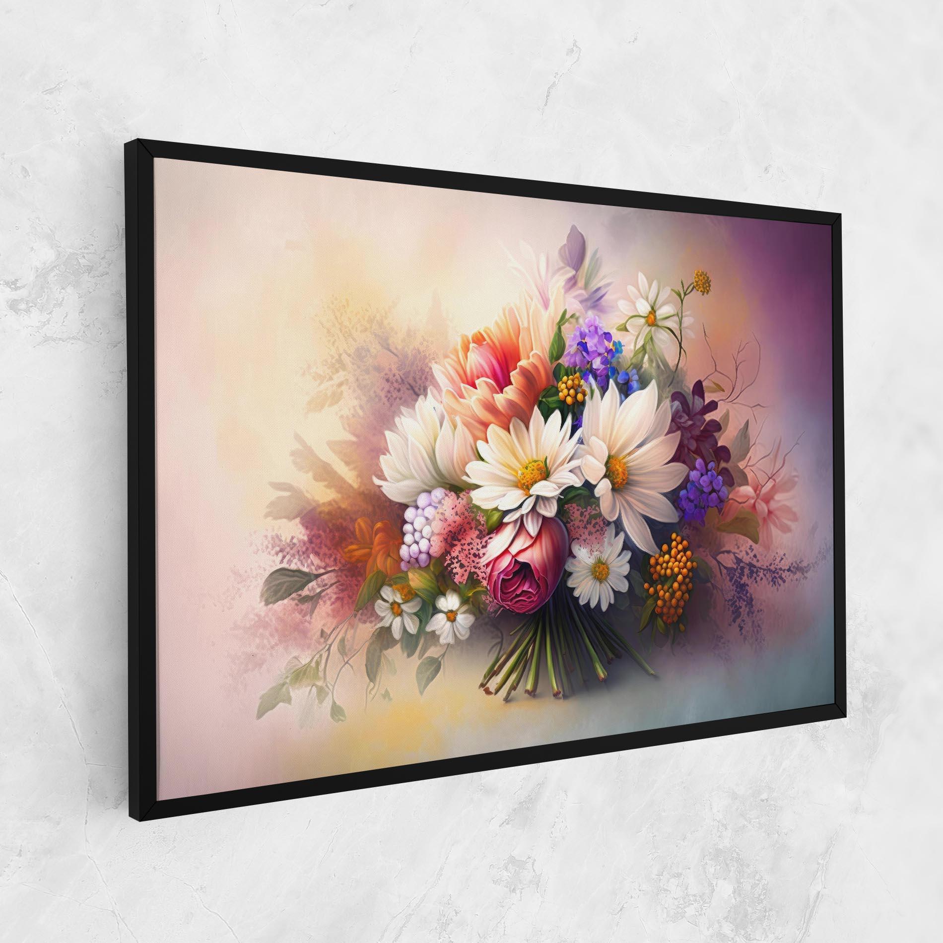 Vászonkép Vecteezy_ai Generated Bouquet Of Fresh Spring Flowers On Light_23373362_865 mockup 1