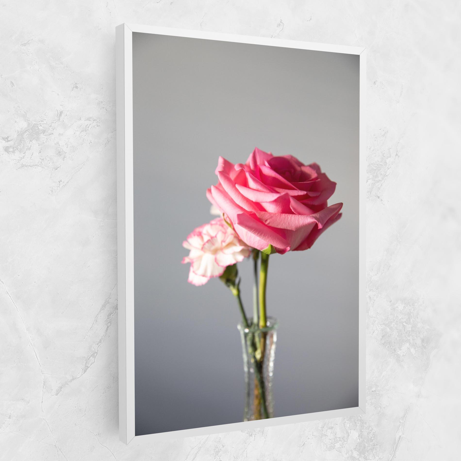 Vászonkép Big Pink Rose Vase mockup 1