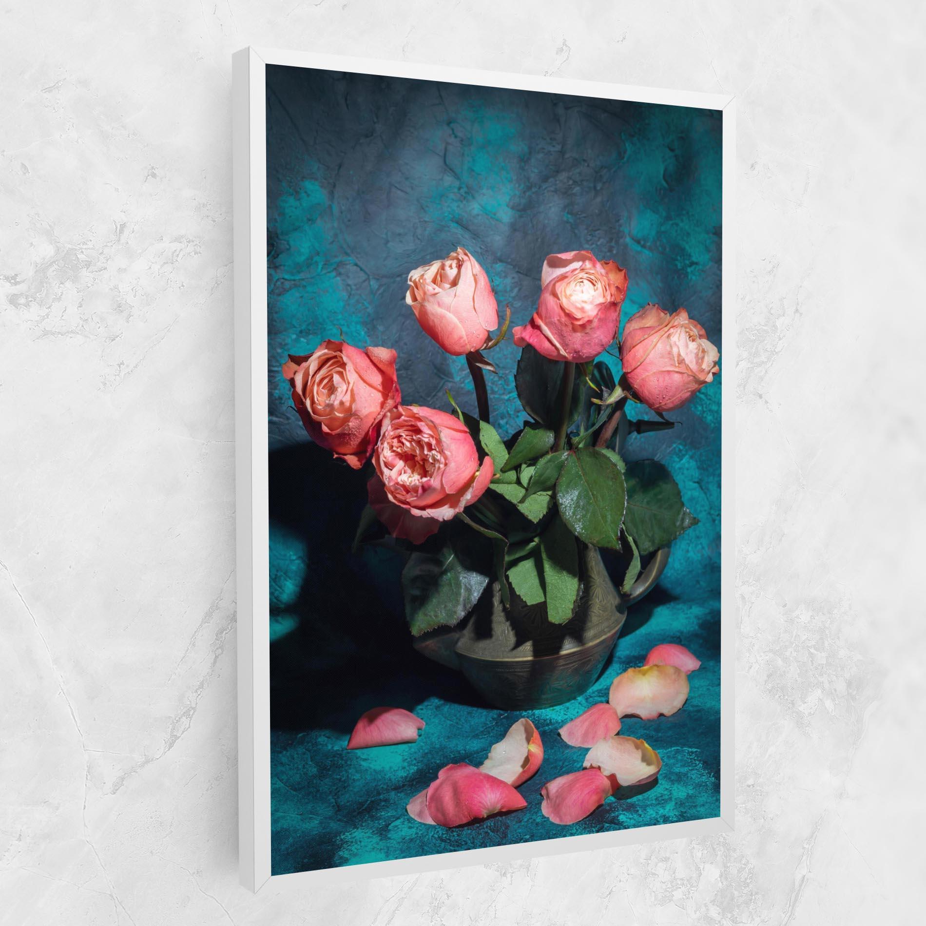 Vászonkép Bouquet Roses Vase mockup 1
