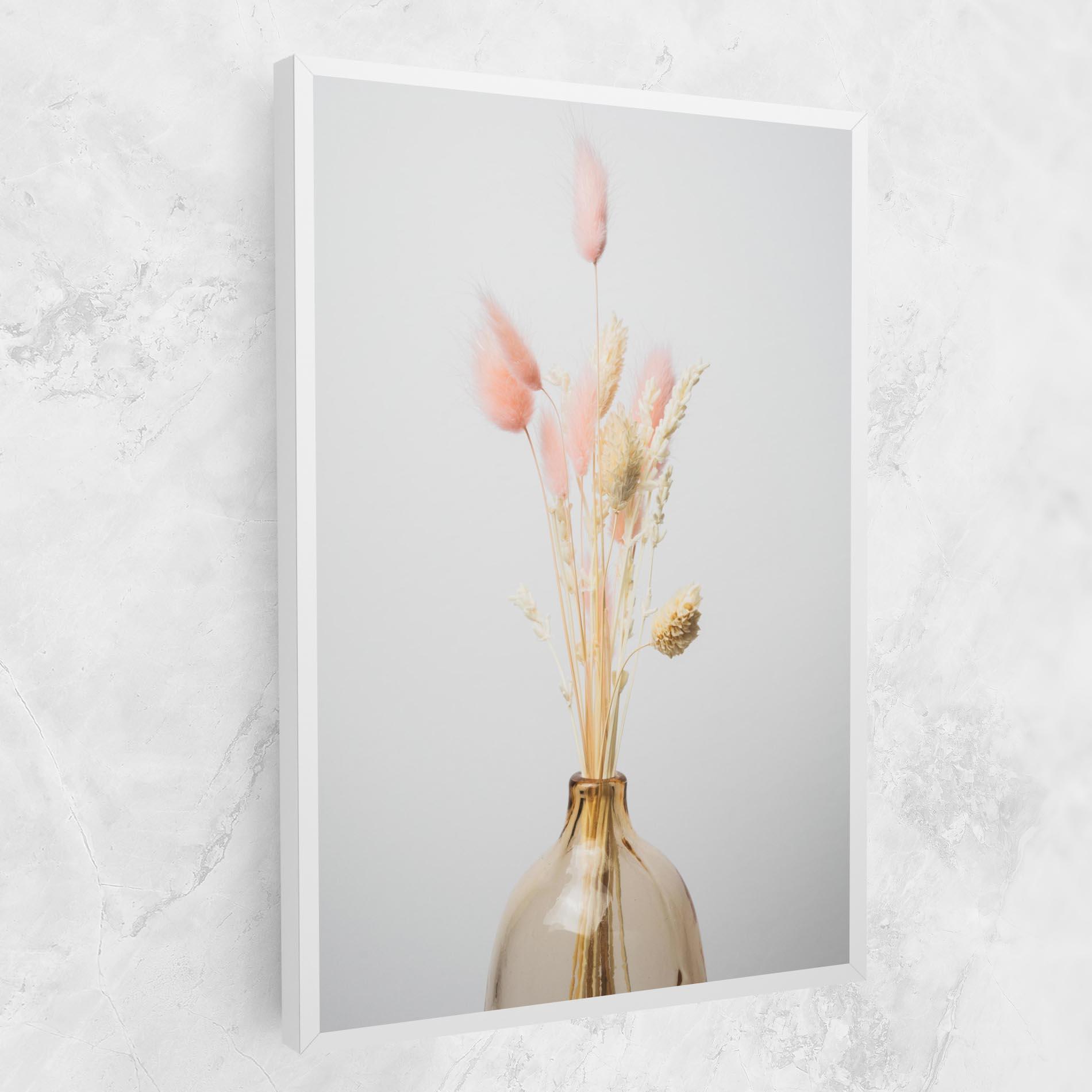Vászonkép Pink Cream Flower Vase mockup 1