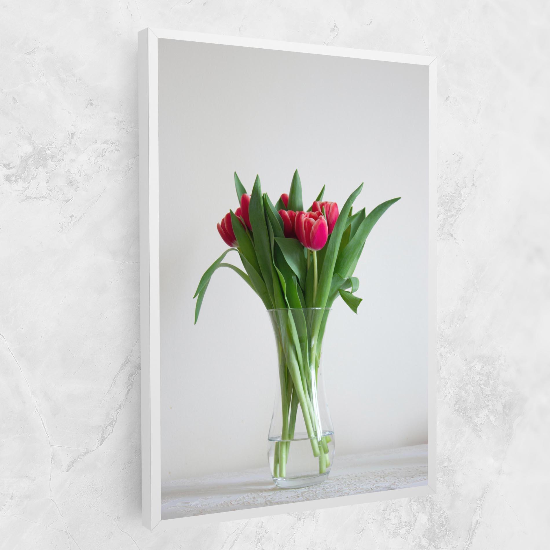 Vászonkép Pretty Tulips Vase mockup 1