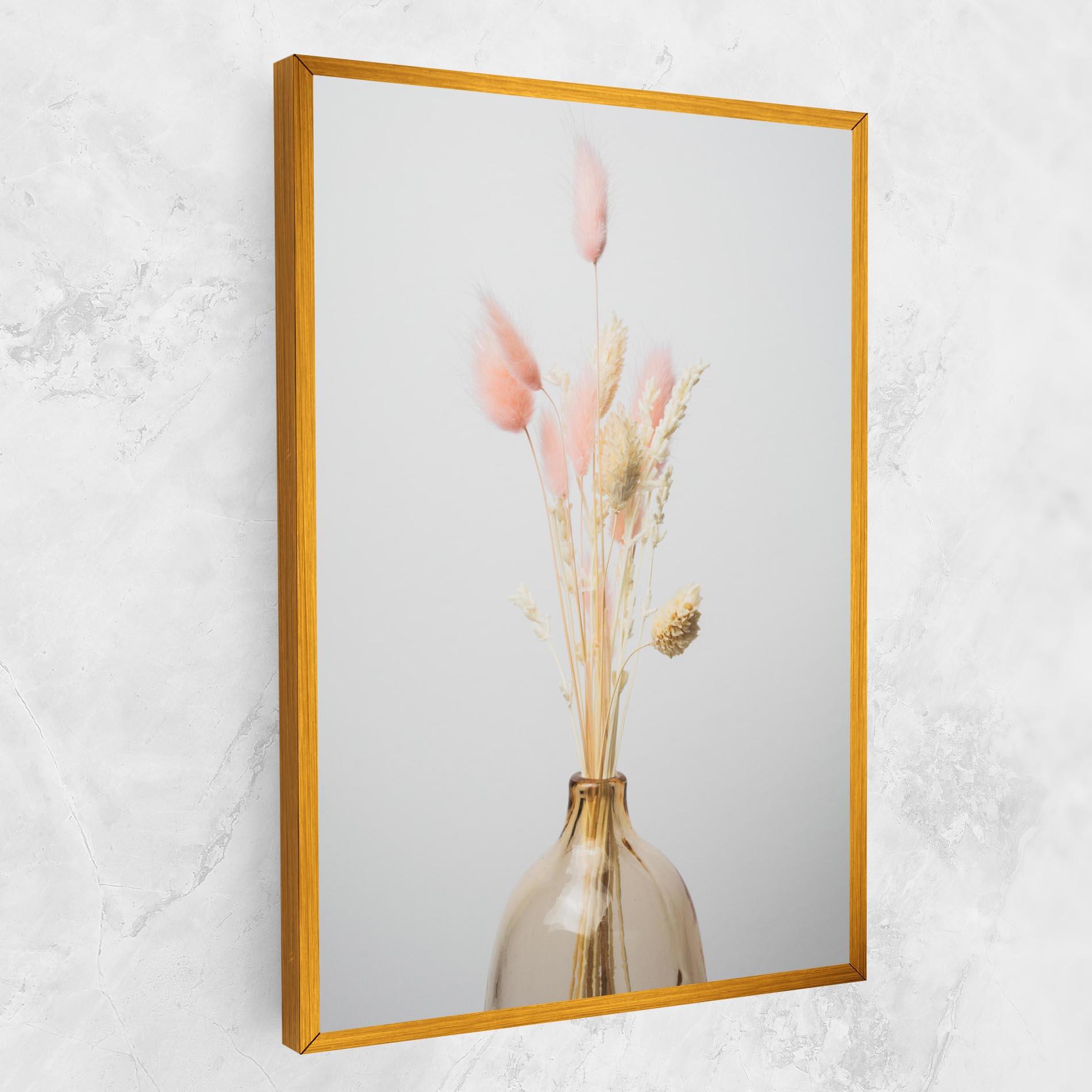 Vászonkép Pink Cream Flower Vase mockup 1