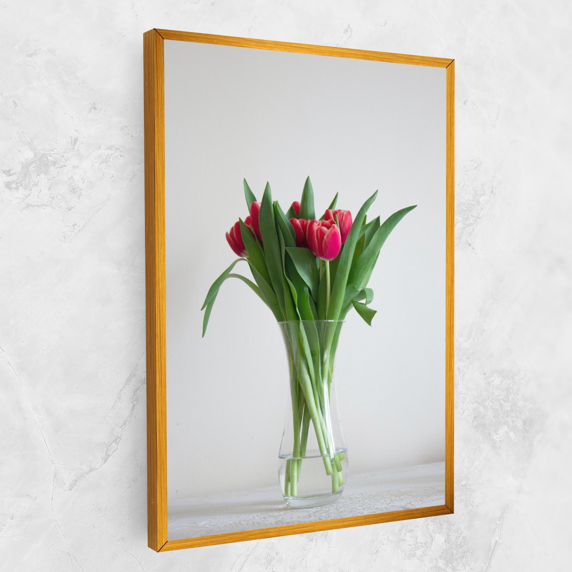Vászonkép Pretty Tulips Vase mockup 1